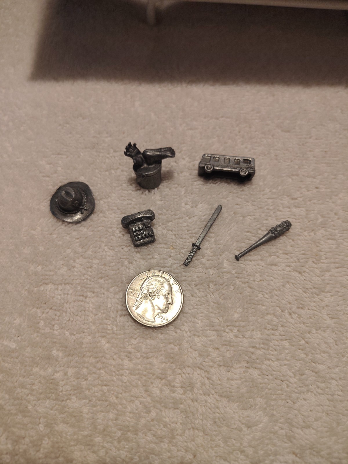 2013 Monopoly ~ Walking Dead Survival Edition ~ Replacement Parts ~ 6 x Tokens