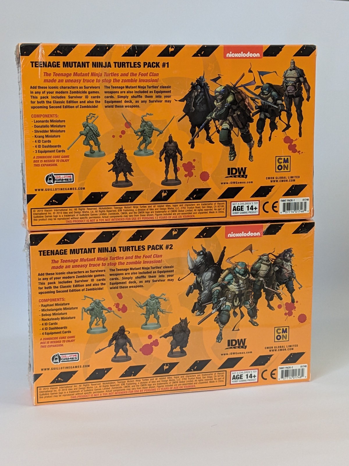 CMON Zombicide Teenage Mutant Ninja Turtles TMNT Pack 1 and 2 Brand New Sealed