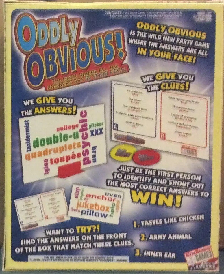 Oddly Obvious! Very Intellectual Interesting Game 2013 New Sealed