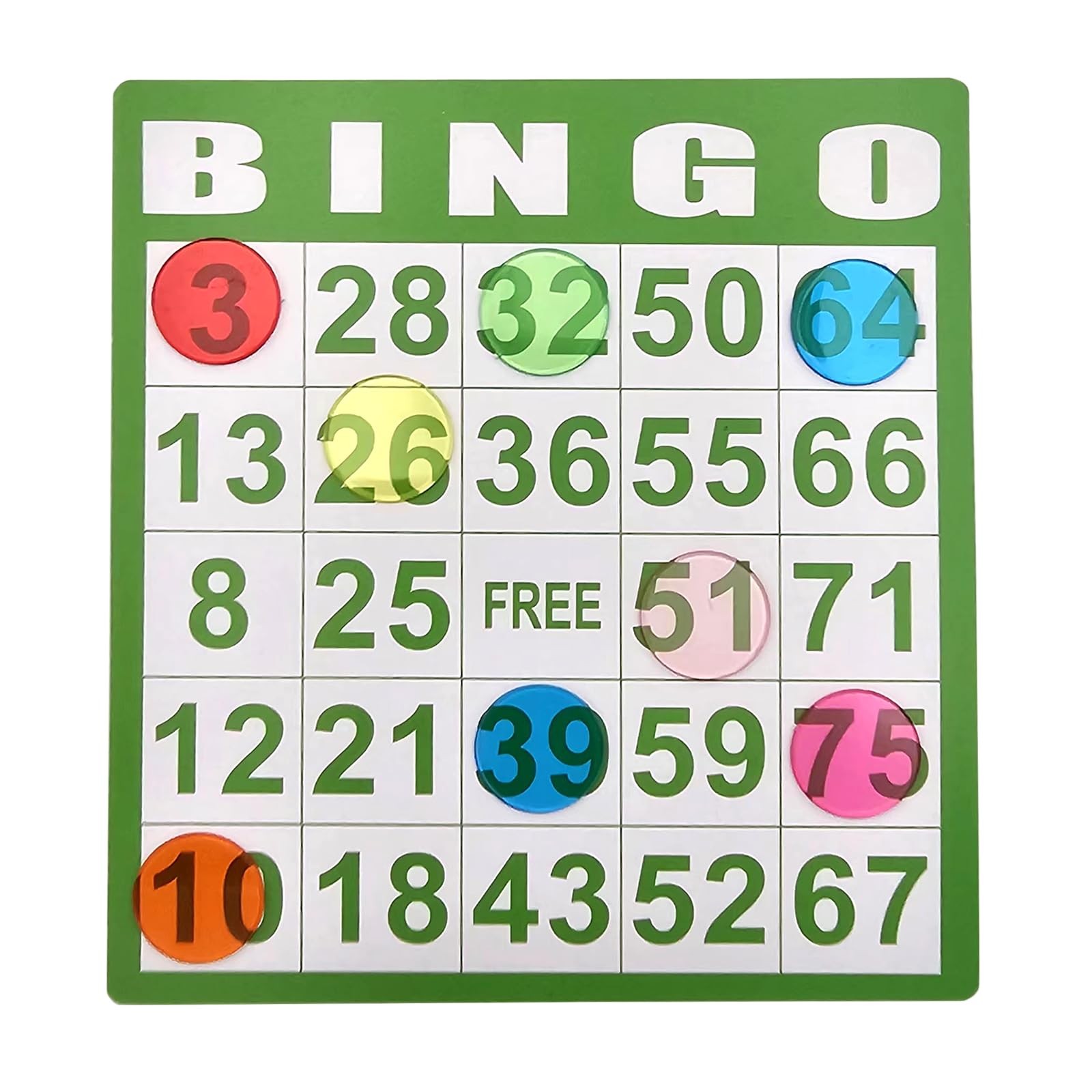 SUTIMSHE 1000 Pcs of 3/4 inch Transparent 8 Color Bingo Counting Chips Large