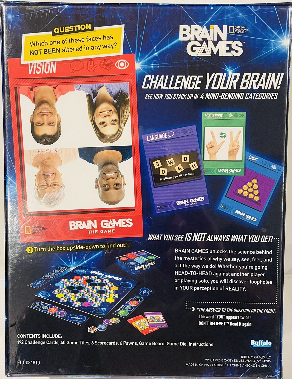 NATIONAL GEOGRAPHIC CHANNEL BRAIN GAMES THE GAME BOARD GAME NEW SEALED [AI]