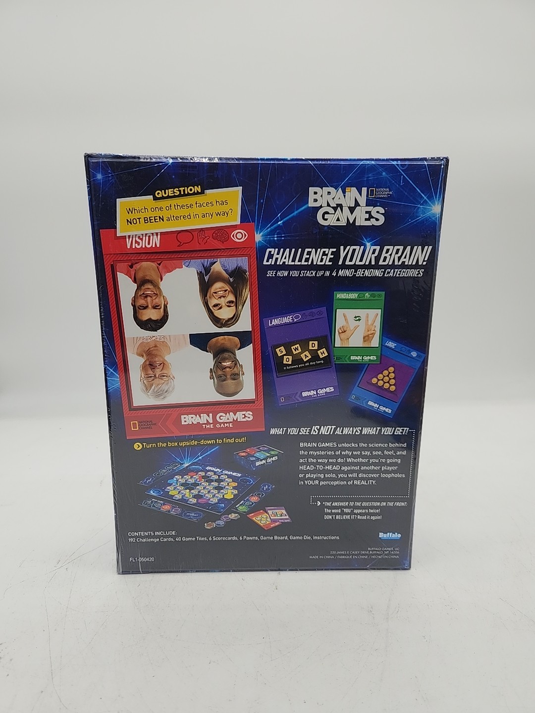Brain Games Board Game – The National Geographic Channel- Brand New Sealed