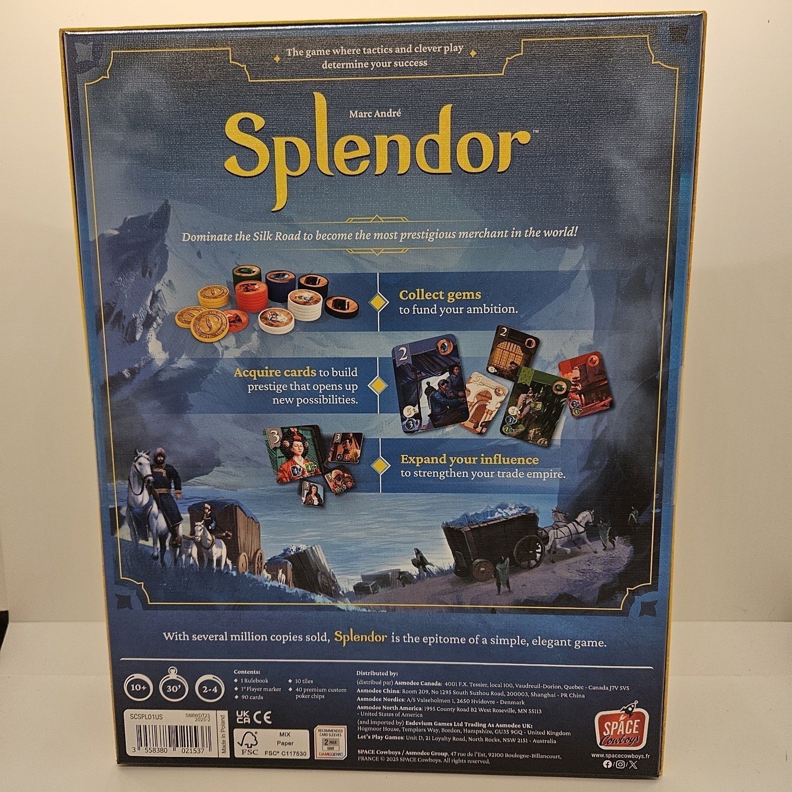 Splendor Board Game Marc Andre Strategy Game Space Cowboys New Sealed