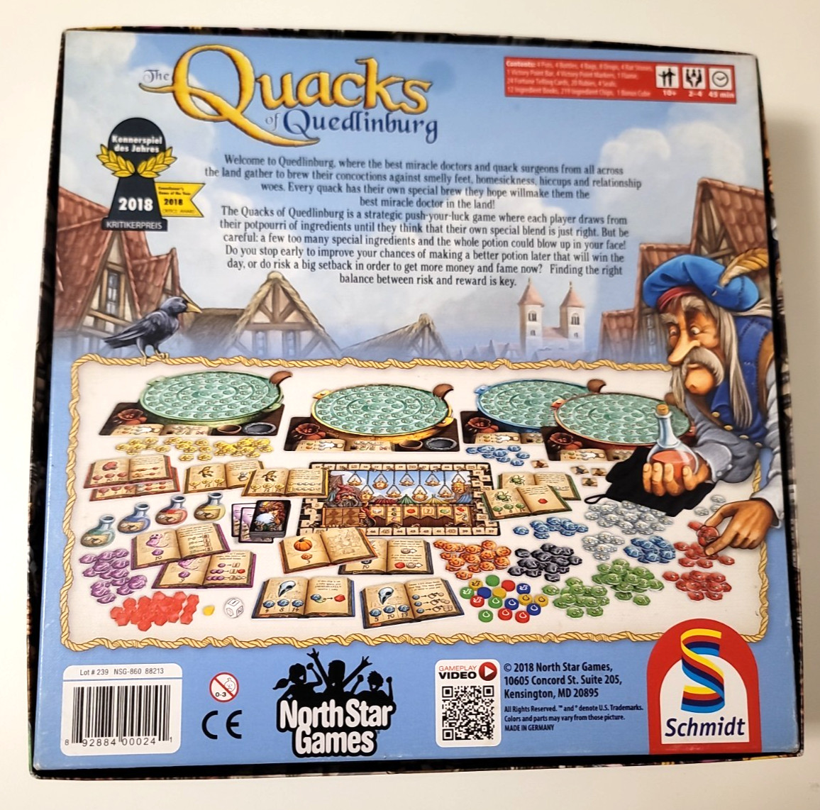 Quacks of Quedlinburg 2018, North Star Games, Pre-Owned, Custom 3D Tokens 200+