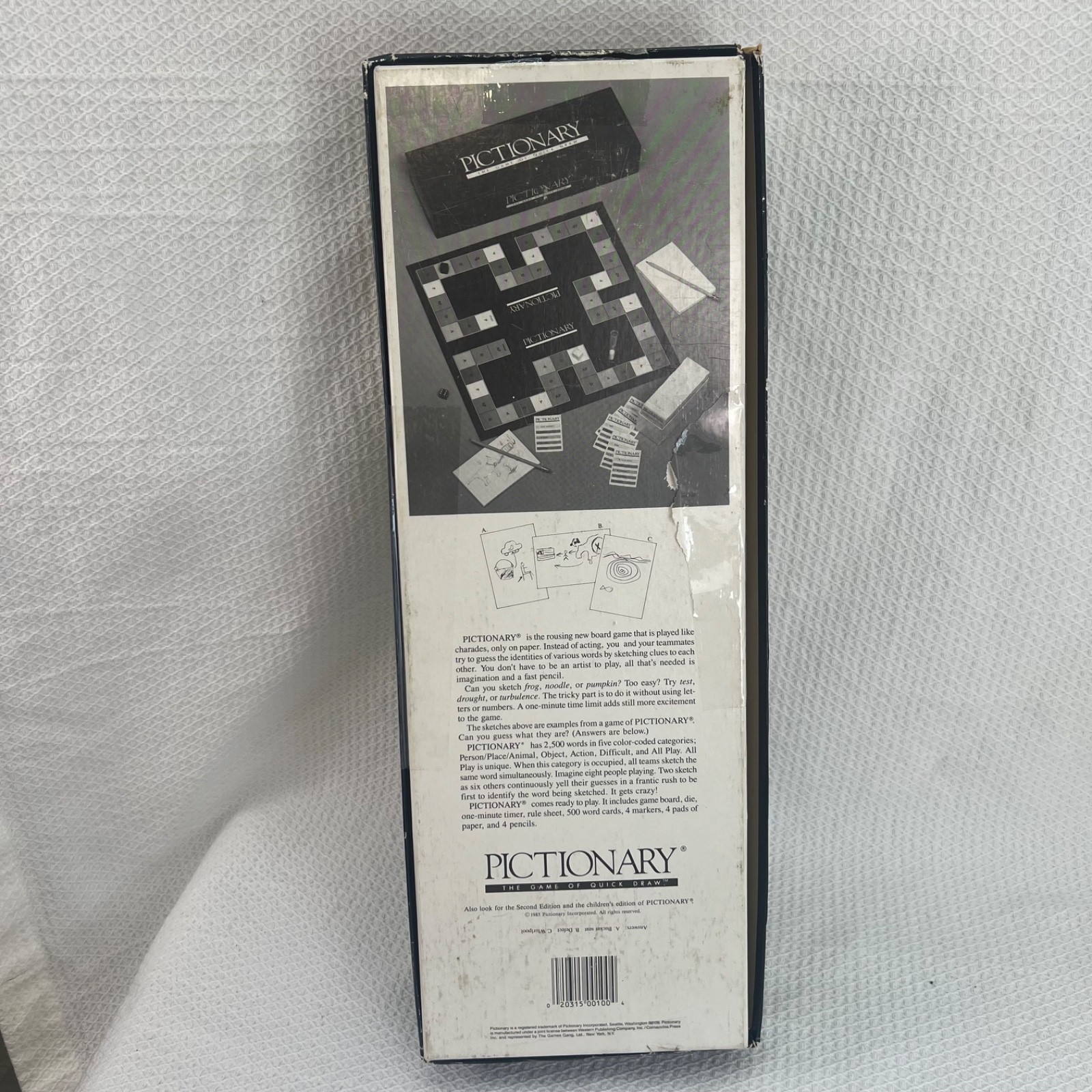 Pictionary First Edition Board Game Complete Vintage 1985 Quick Draw Family Game