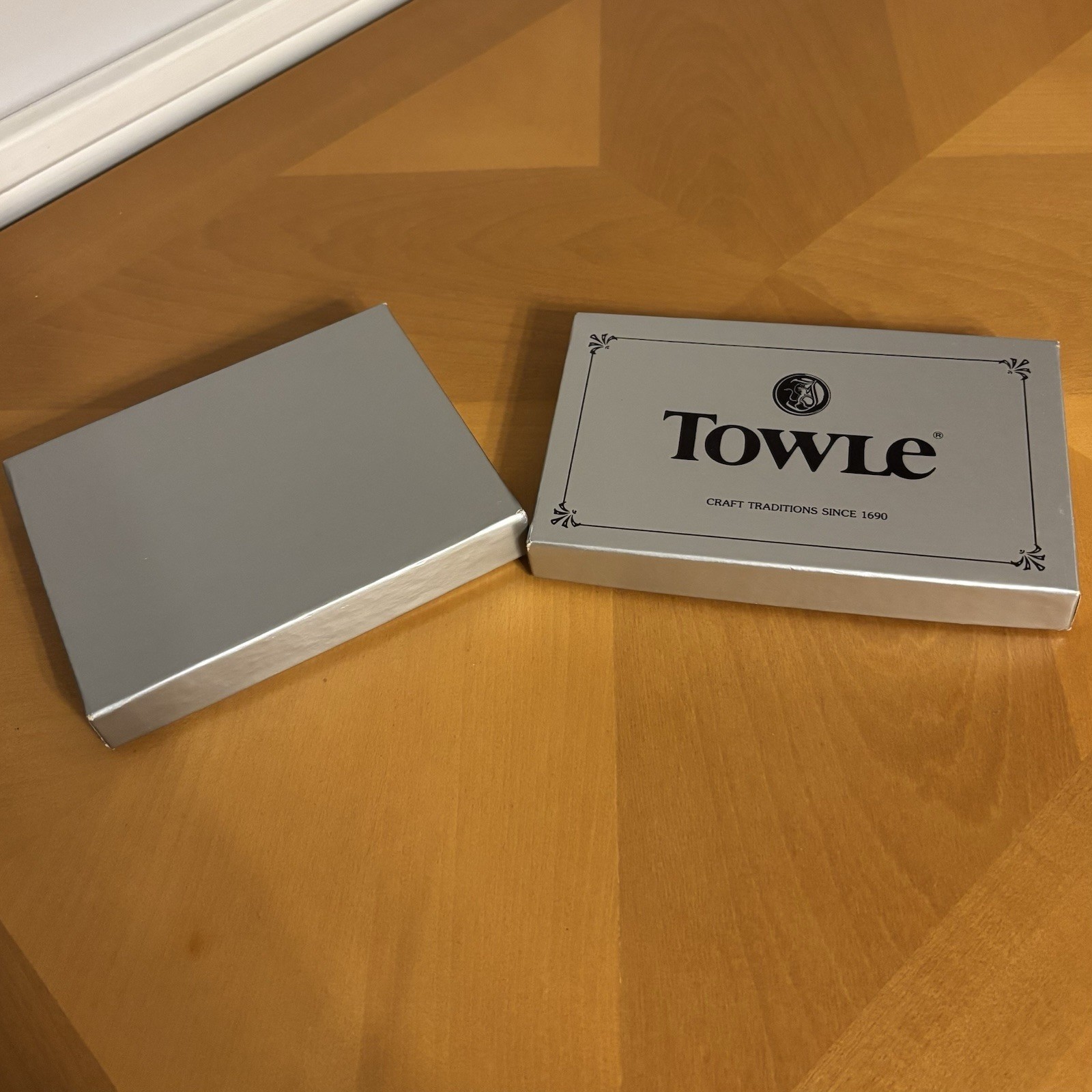 Towle Silver Mini Travel Games Cribbage & 15 Peg Triangle Solitaire NEW & RARE