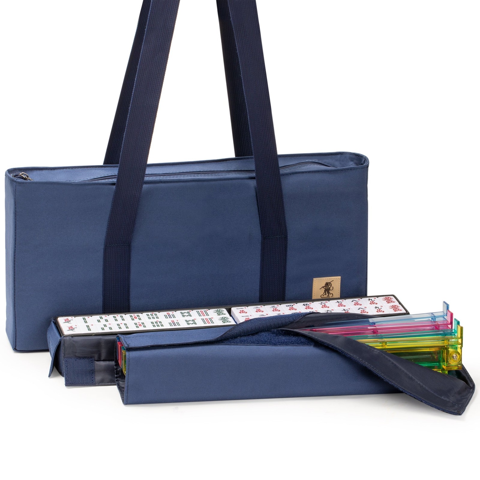 American Mahjong ”Santorini Blue” 166-Tile Soft Travel Case FX-AM004-A New
