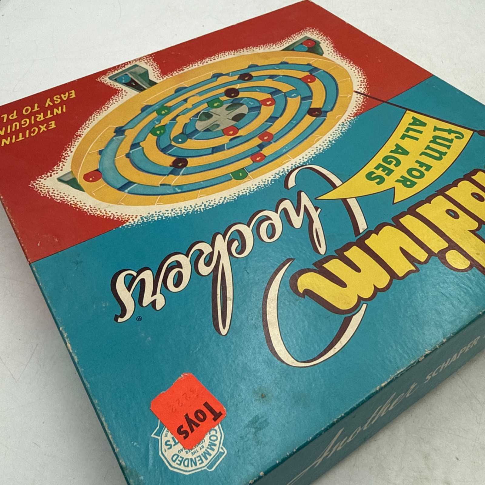 Vtg 1952 Stadium Checkers Board Game W. H Schaper Mfg Co. Complete Orig. Box