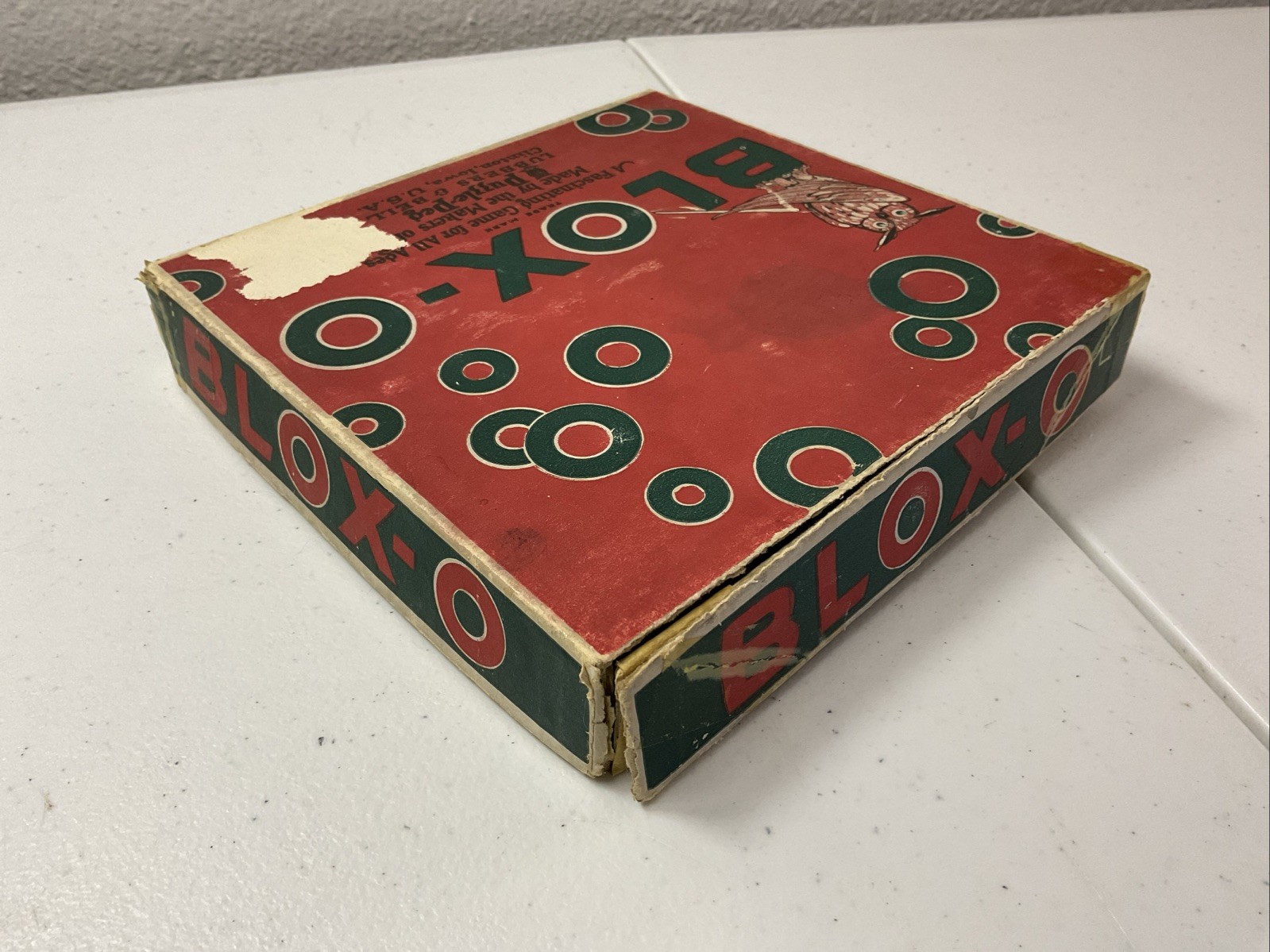 Vintage BLOX-O Puzzle 1923 Puzzle Peg Maker Wooden Brain Teaser