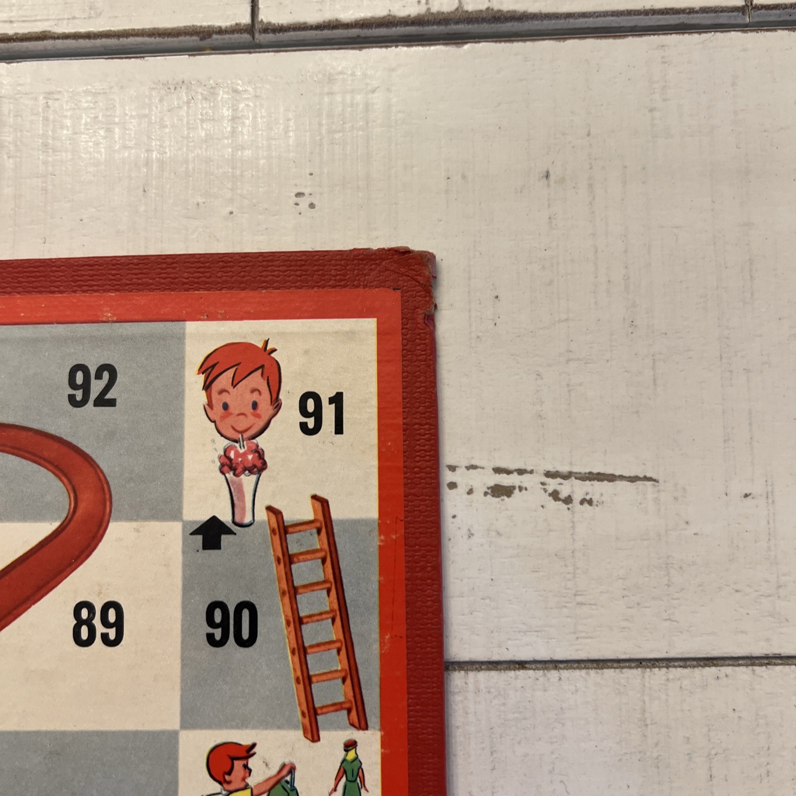 VTG 1950s CHUTES and LADDERS Board Game No 4600 Milton Bradley BOARD ONLY *Read*