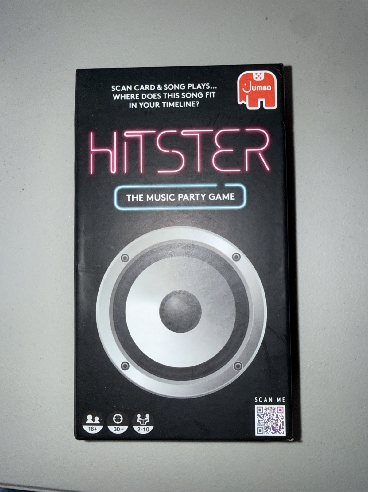Jumbo Hitster Music Party Multicolor Game Card Quiz 300 Hits 2-10 Players Family