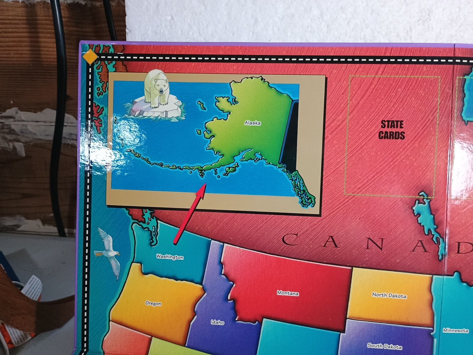 VTG Highlights Which Way USA? Board Game 100% Complete One Torn Corner