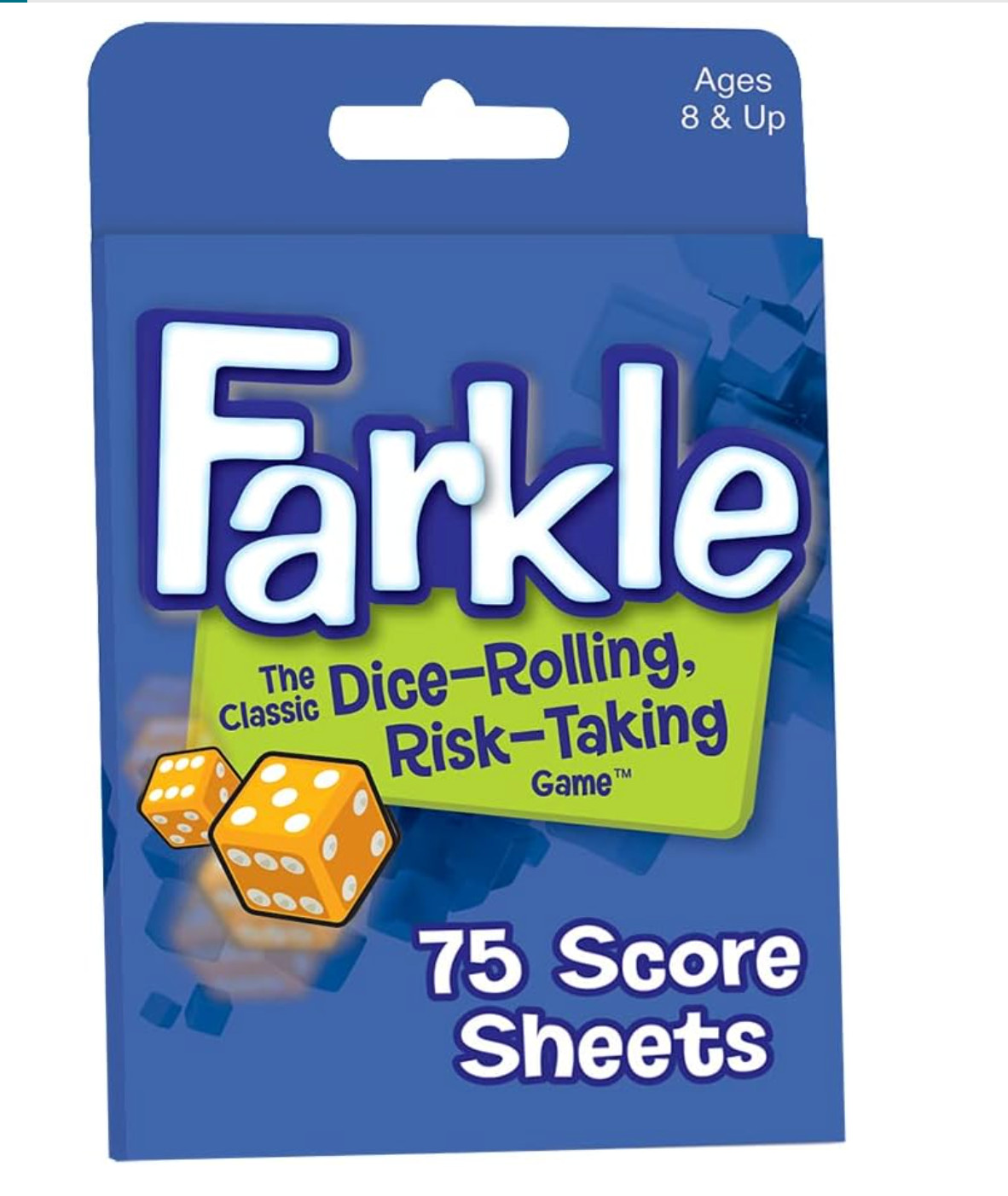 Farkle! Fun Cup & Dice Rolling Game with extra pack of 75 score sheets