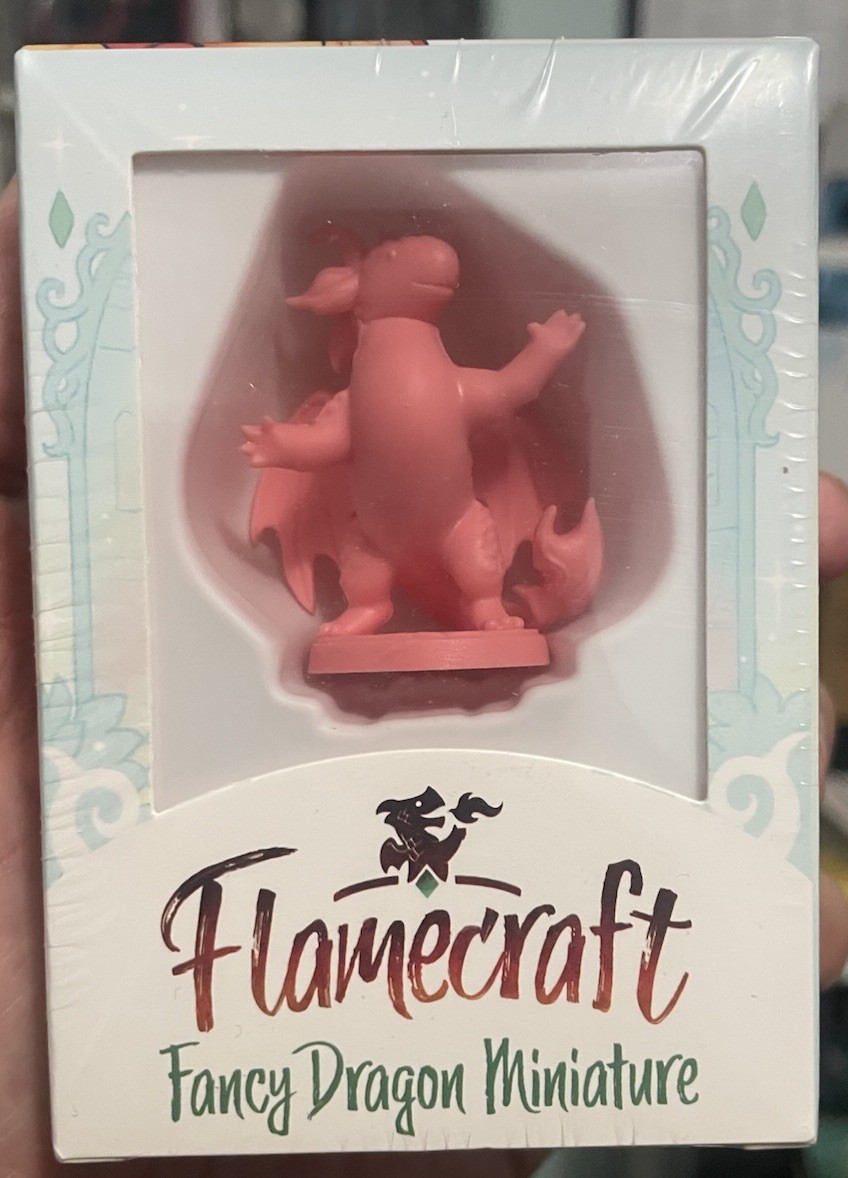 Flamecraft Pink Fancy Dragon Miniature w/ Tokens Kickstarter Promo New