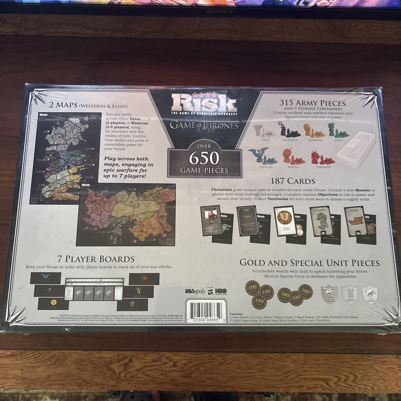 Risk Game of Strategic Conquest Game of Thrones Board Game SEALED BRAND NEW