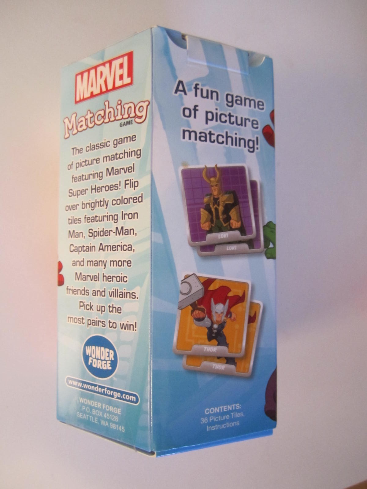 NEW MARVEL MATCHING GAME WONDER FORGE + MARVEL SPIDERMAN PUZZLE 5″ X 7″ AGES 3+