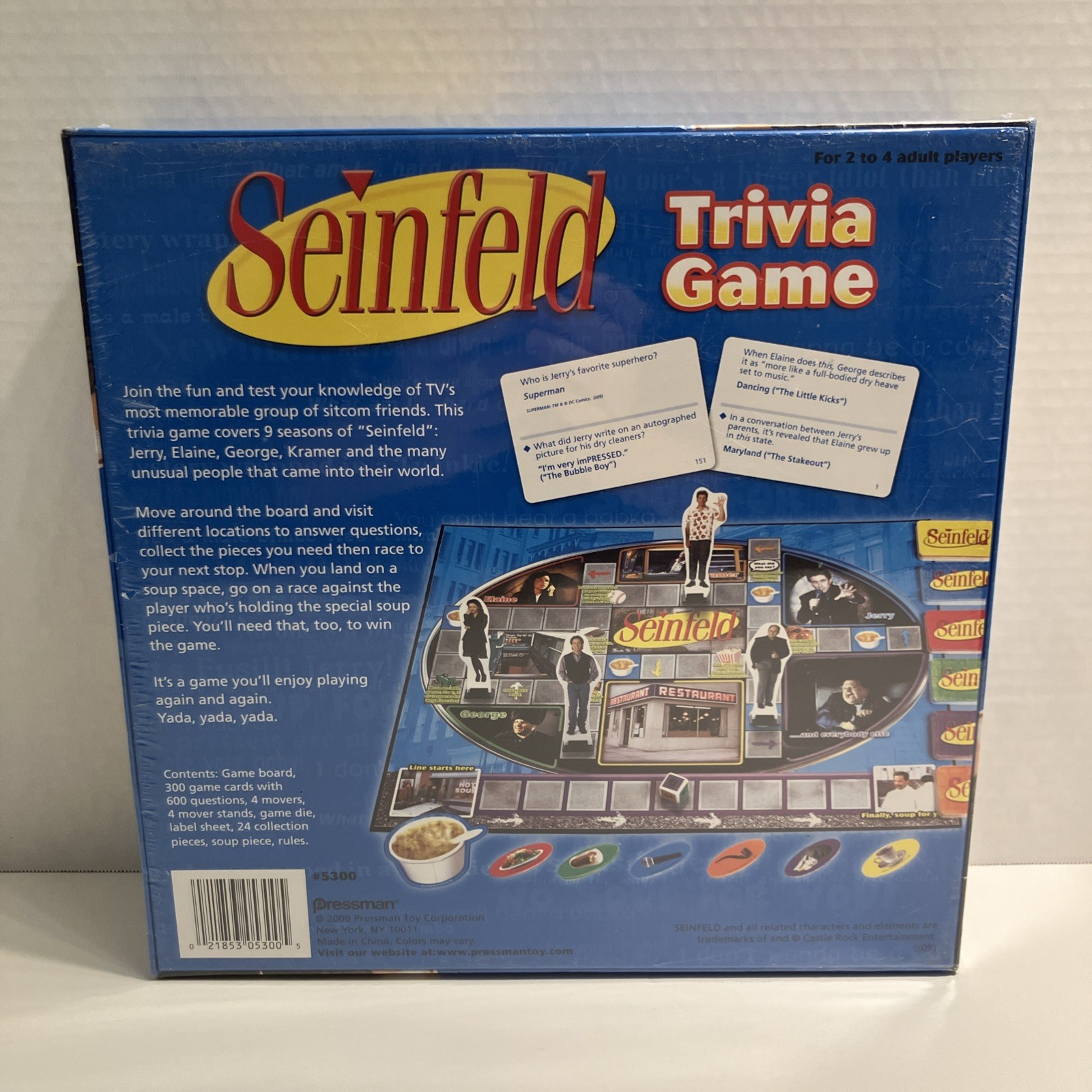 NEW SEALED Seinfeld Trivia Game 2009 Pressman Board Game 2–4 Players Sealed