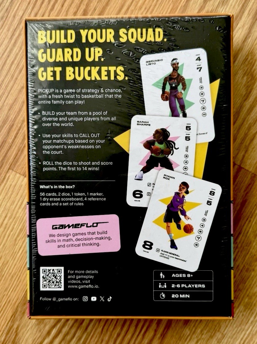 Gameflo Pickup Basketball Card Game Of Strategy Ages 8+ /2-6 Players New/Sealed