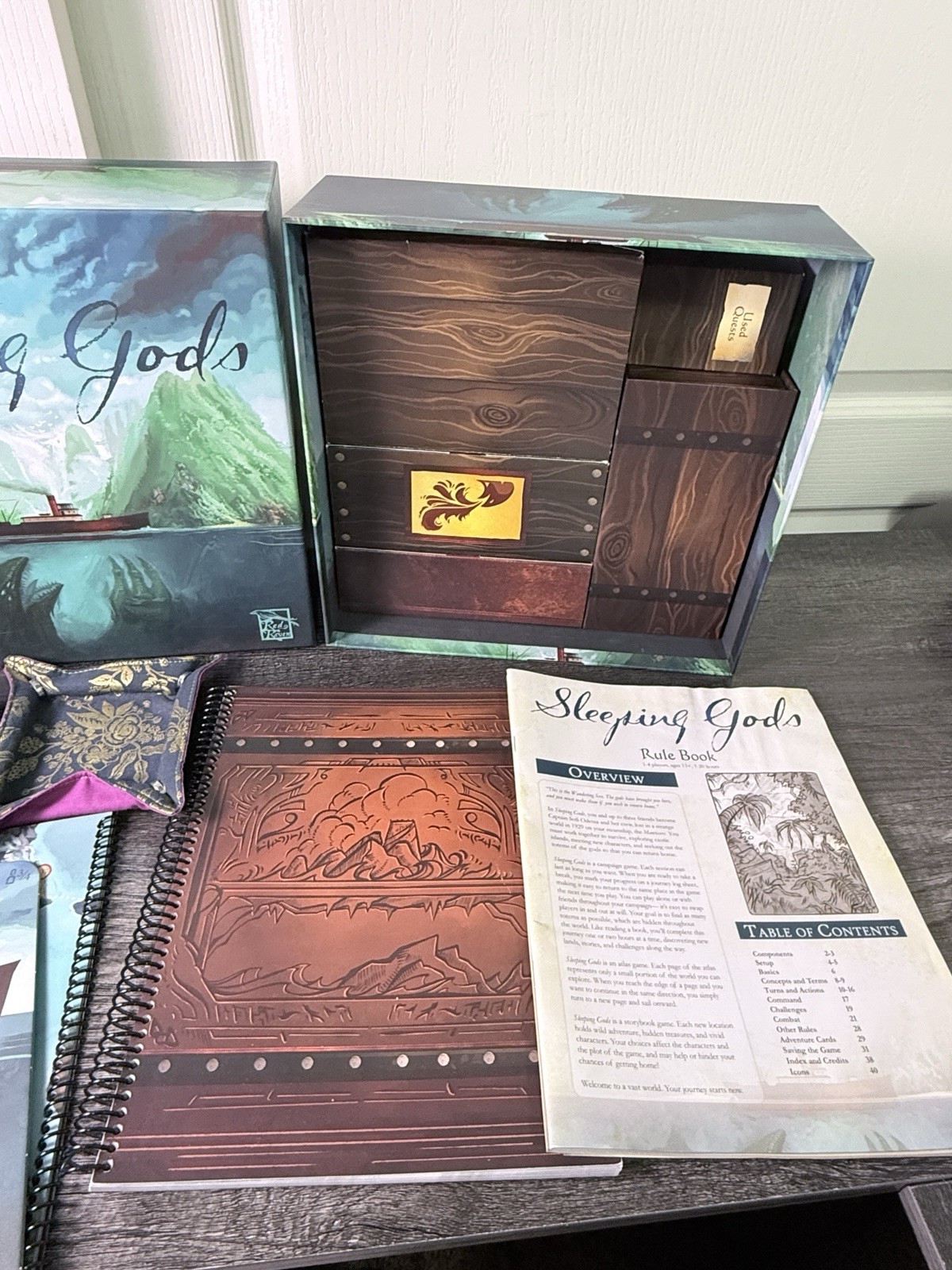 Sleeping Gods Board Game Complete in Box CIB Red Raven Games Ryan Laukat