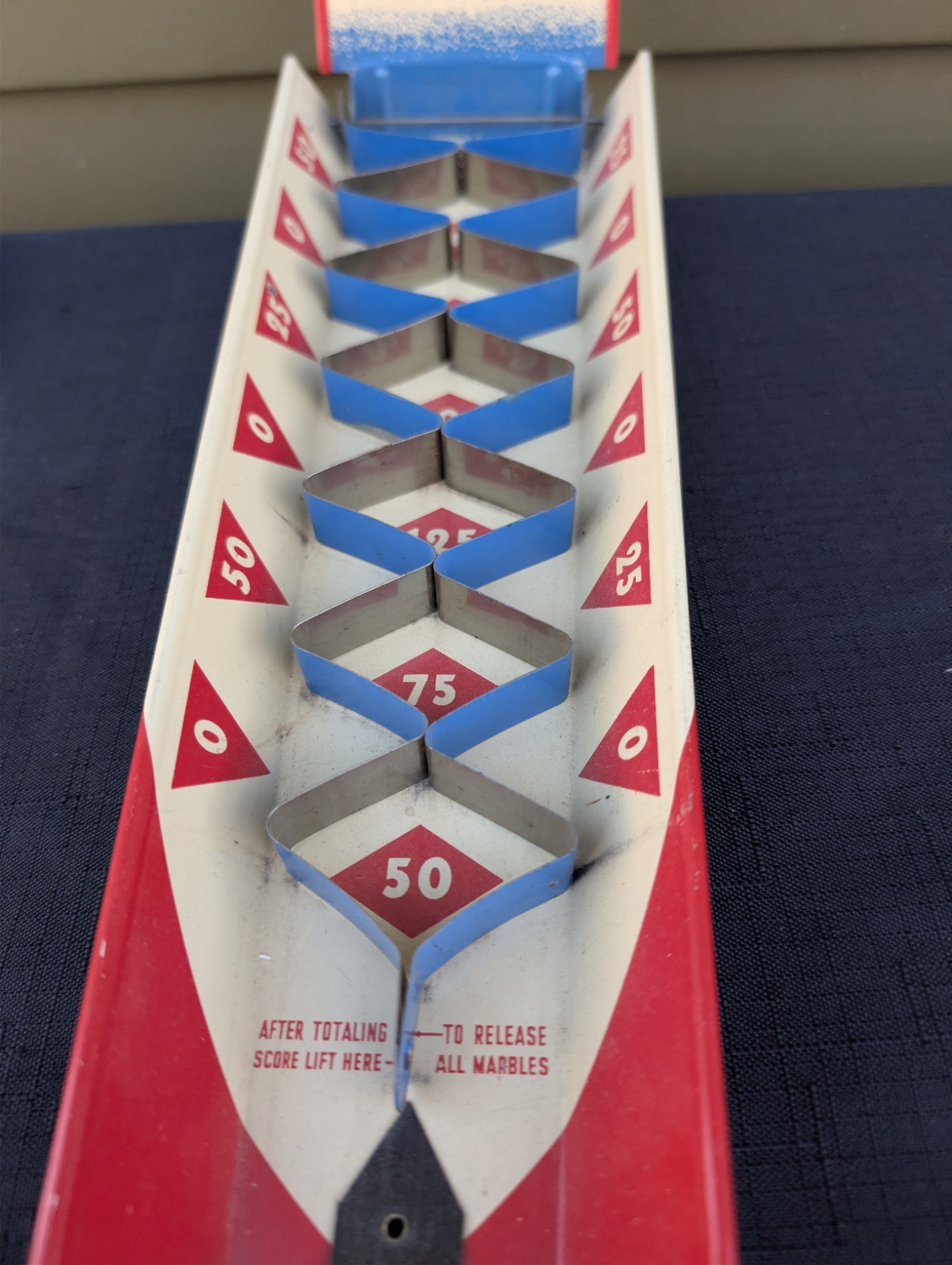 Vintage antique Wolverine No. 60 Marble Bingo Tin litho Toy Game w/ Original Box