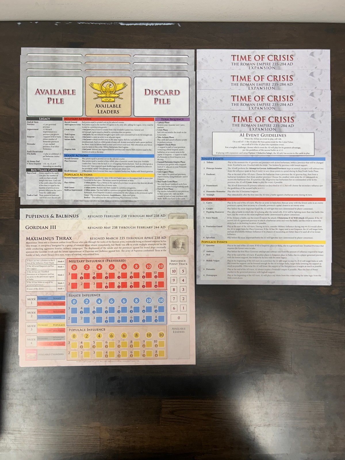 GMT – Time of Crisis Board Game + Iron and Rust Expansion – COMPLETE!