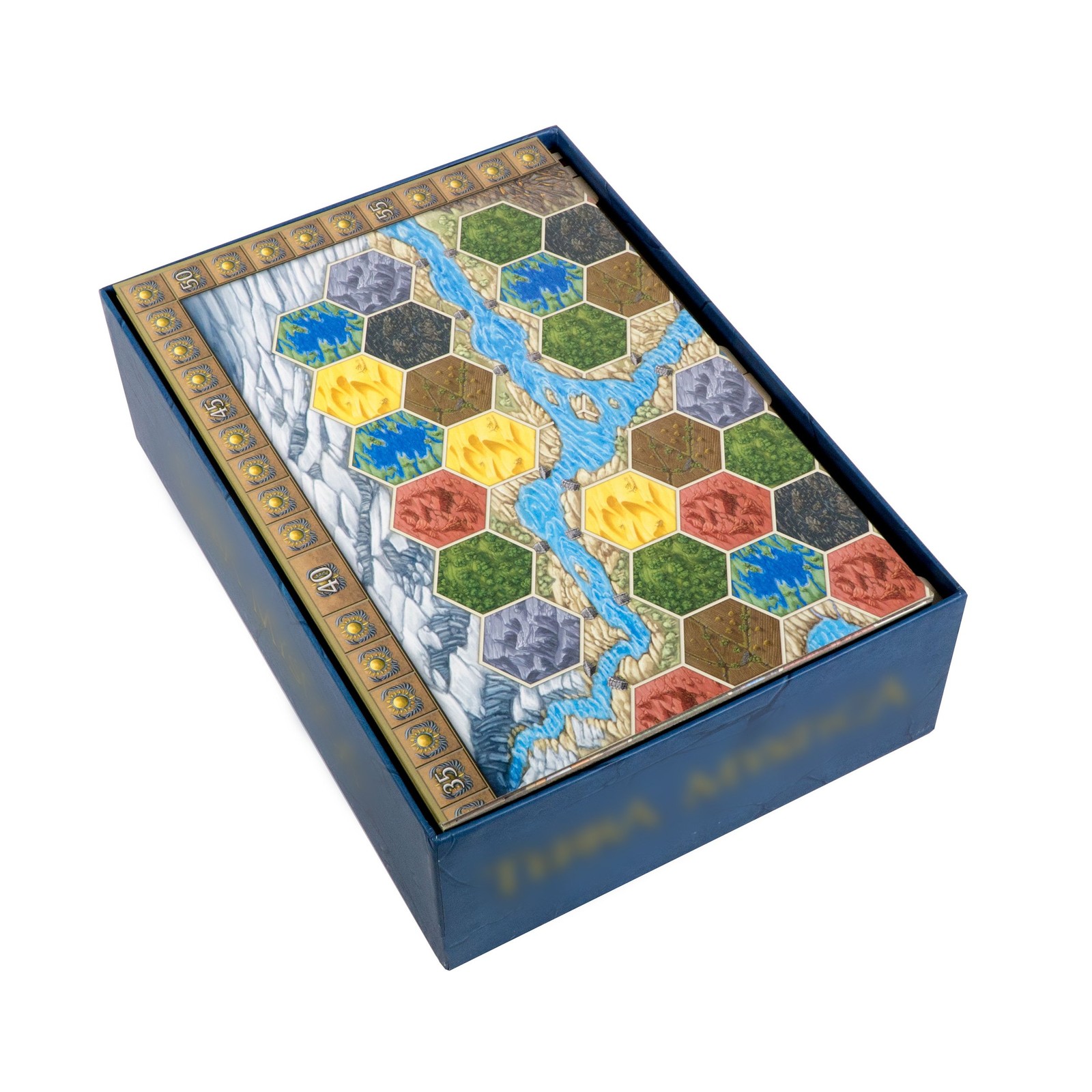 Terra Mystica Game Organizer – Wood Storage Box with Multiple Trays