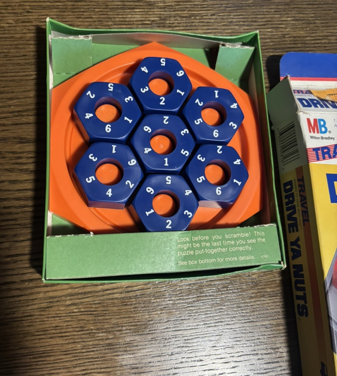 Drive Ya Nuts Vintage 1987 Milton Bradley Puzzle Travel Game Brain Teaser Box