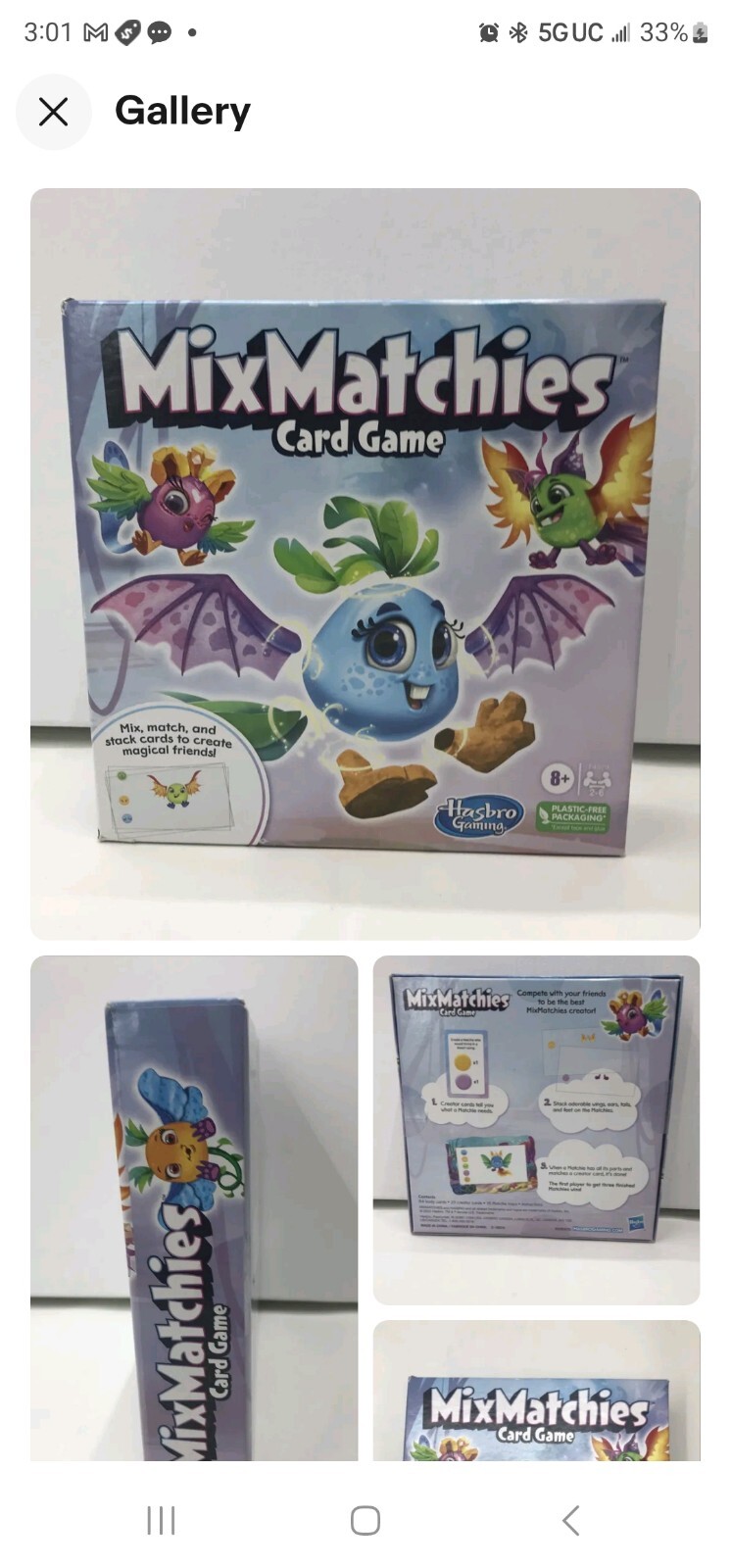 Hasbro Gaming MixMatchies Card Game Ages 8+