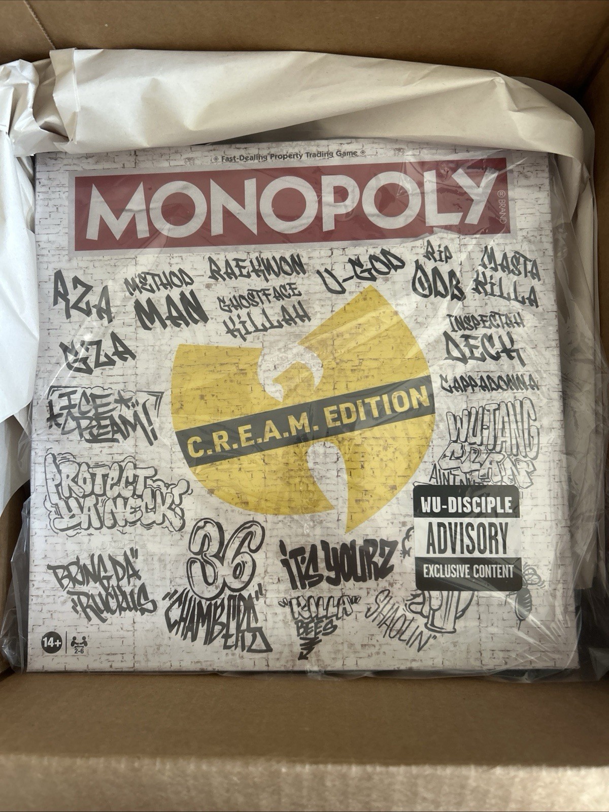 WU-TANG CLAN CREAM LIMITED EDITION MONOPOLY BOARD GAME – NEW IN BOX!! RZA + GZA
