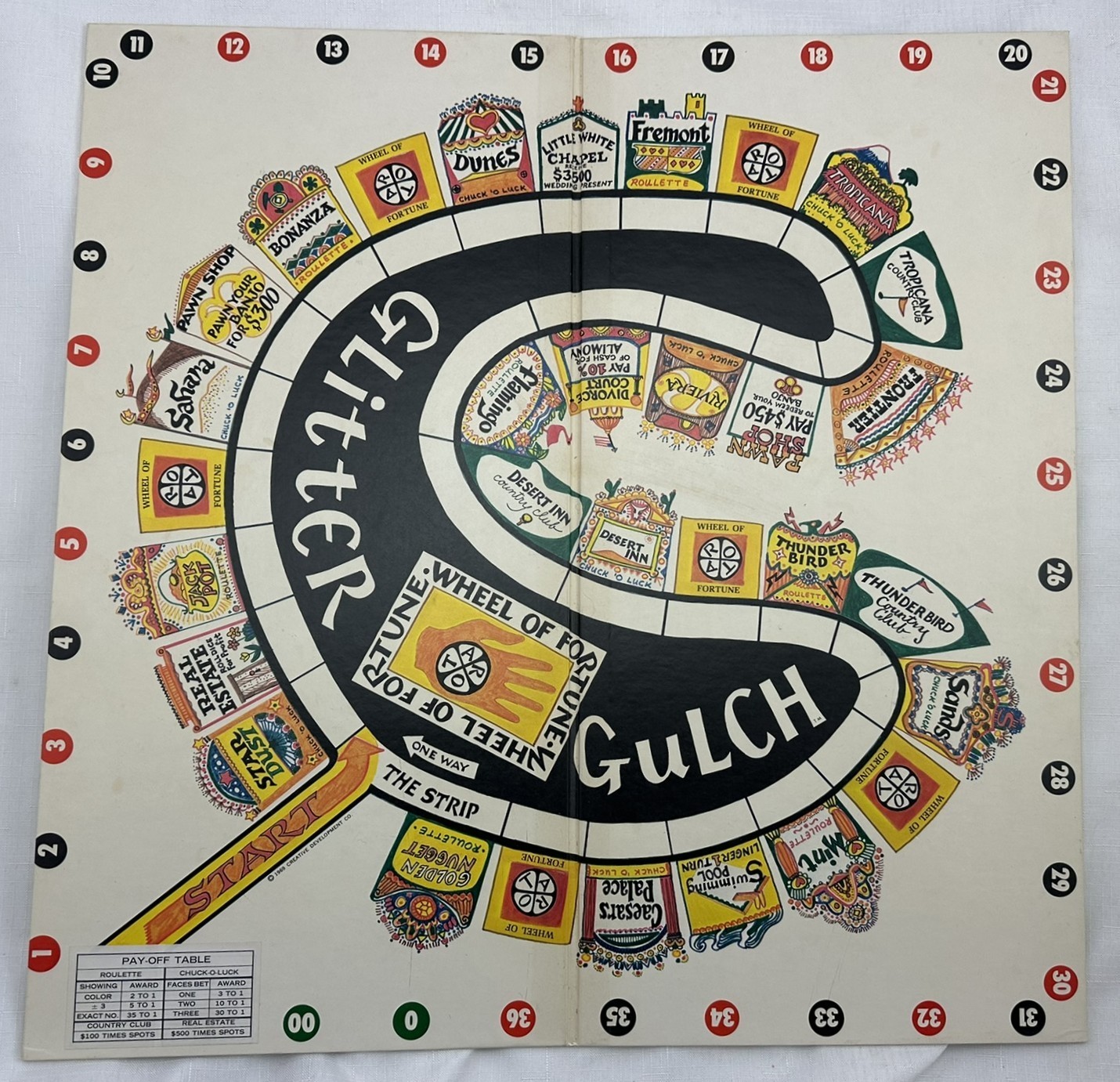 1968 Glitter Gulch Game Casino Game Complete in Great Condition FREE SHIPPING