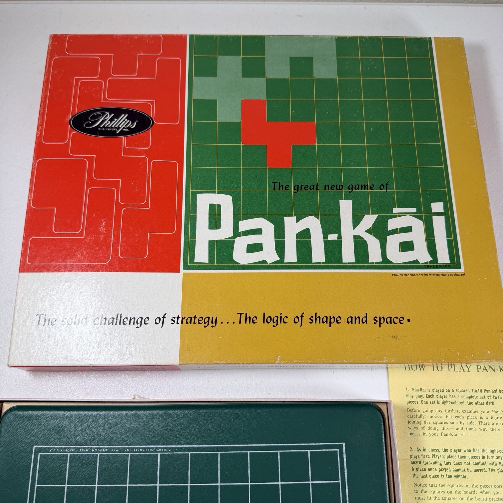Phillips Strategy Games Pan-Kai 1961 vintage board game #144 ages 10 to adult