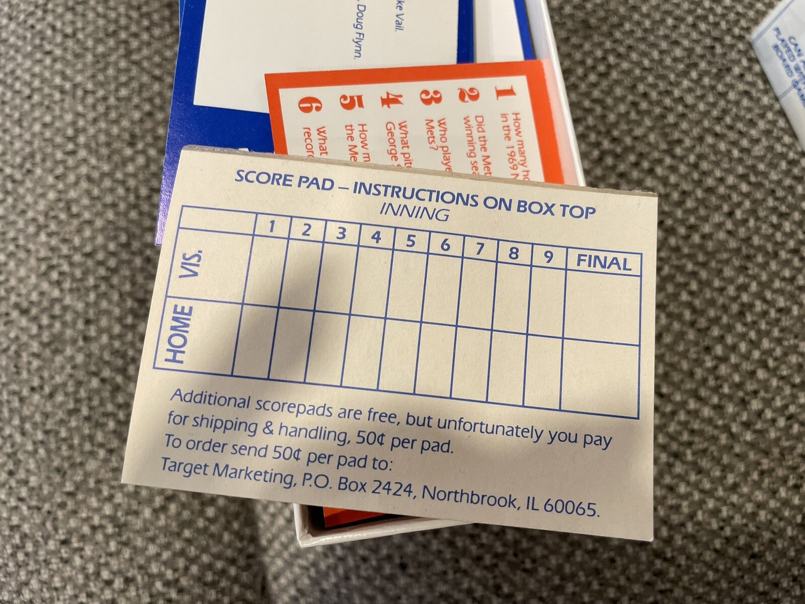 Vintage 1985 Target Met Mania Die Hard Met Edition SPORTS Trivia Game RARE
