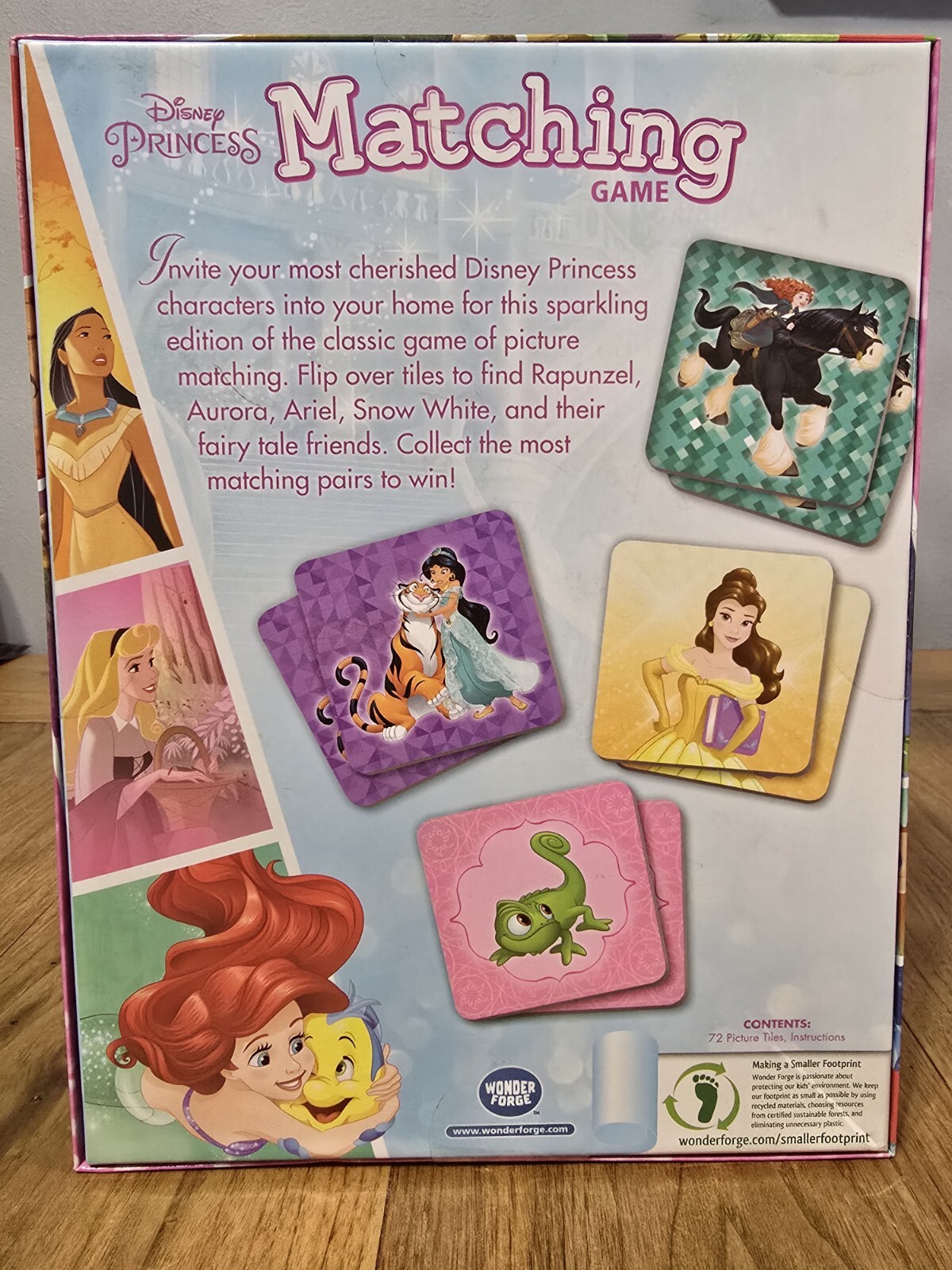 Disney Princess Matching Game Picture Tiles Memory Wonder Forge Sealed