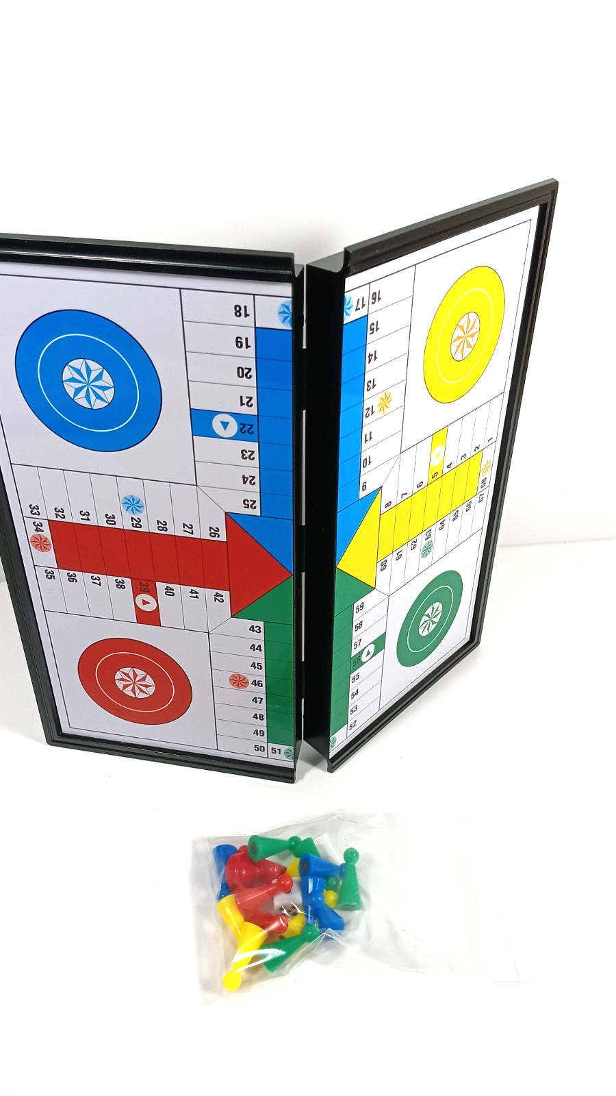 9.5” Magnetic Ludo Board Game Folding Strategy 4 Players Preowned Please Read