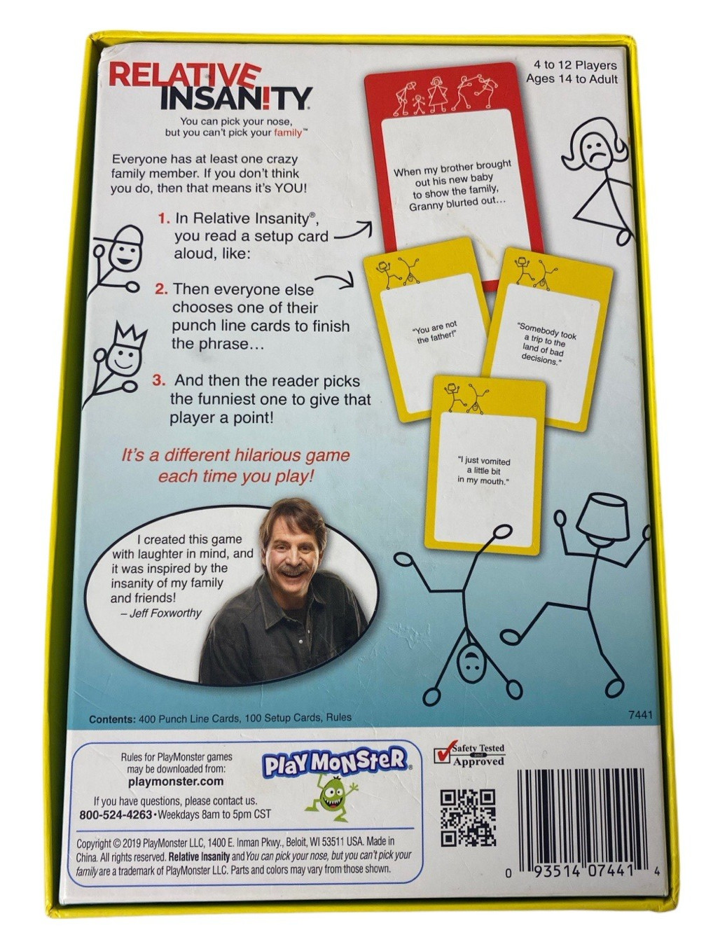 Relative Insanity Board Game PlayMonster Games Jeff Foxworthy