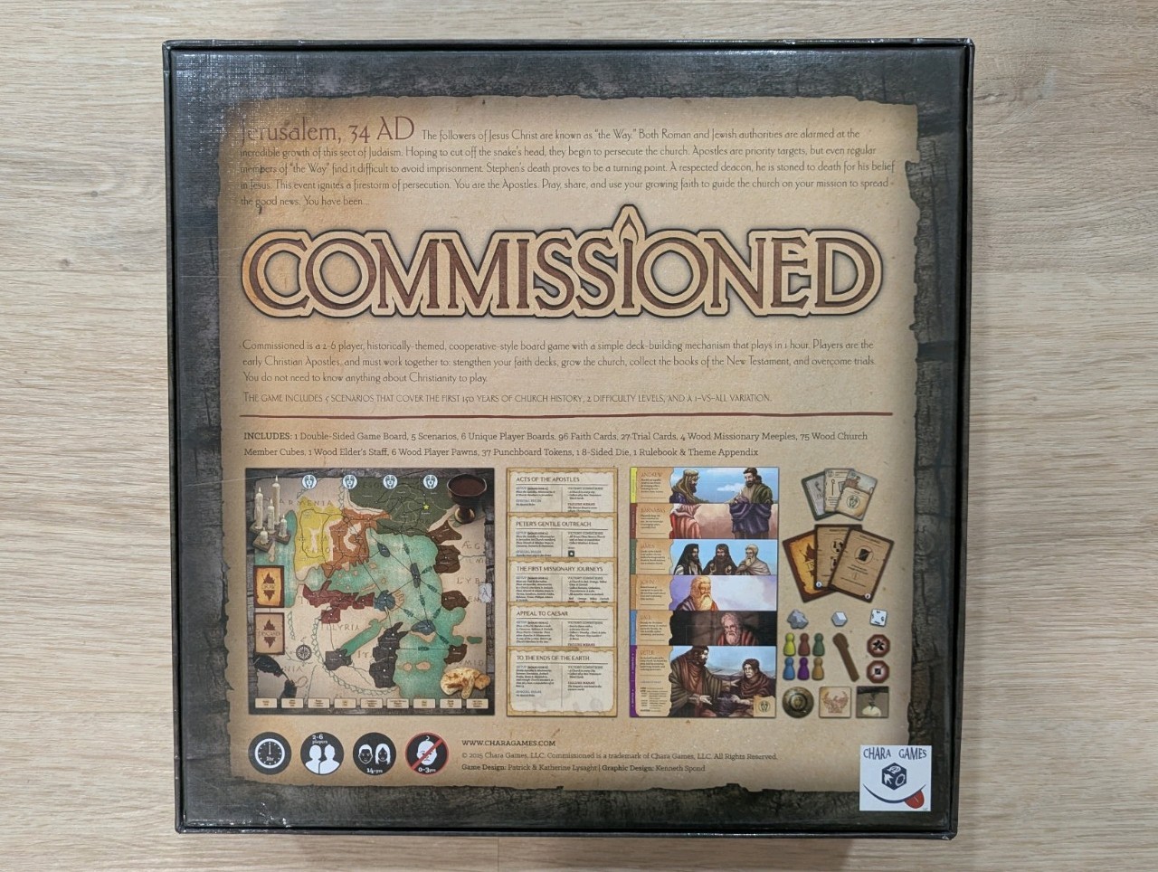 Chara Games – Commissioned Board Game (2016) – Excellent Condition