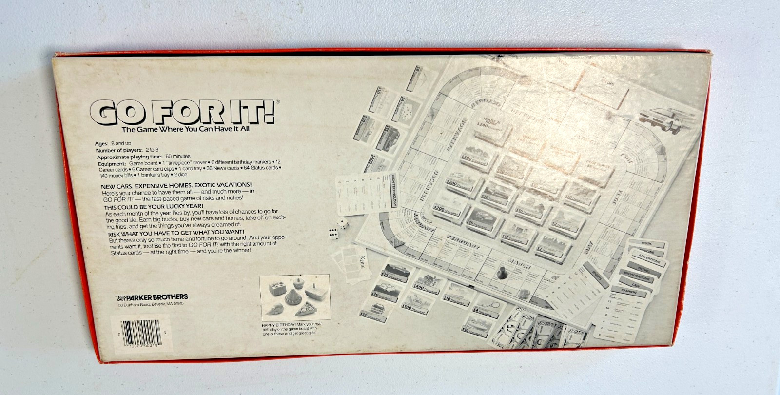 Vintage 1986 Go For It Board Game by Parker Bothers, NICE