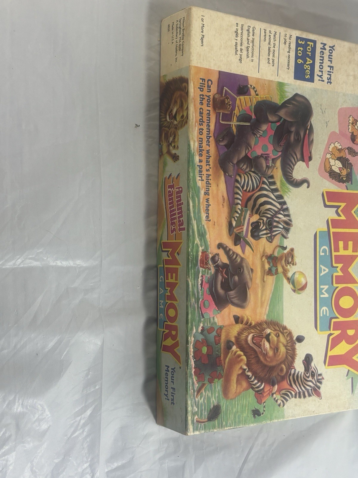 VINTAGE 1990 Animal Families Memory Card Match Game By Milton Bradley COMPLETE!