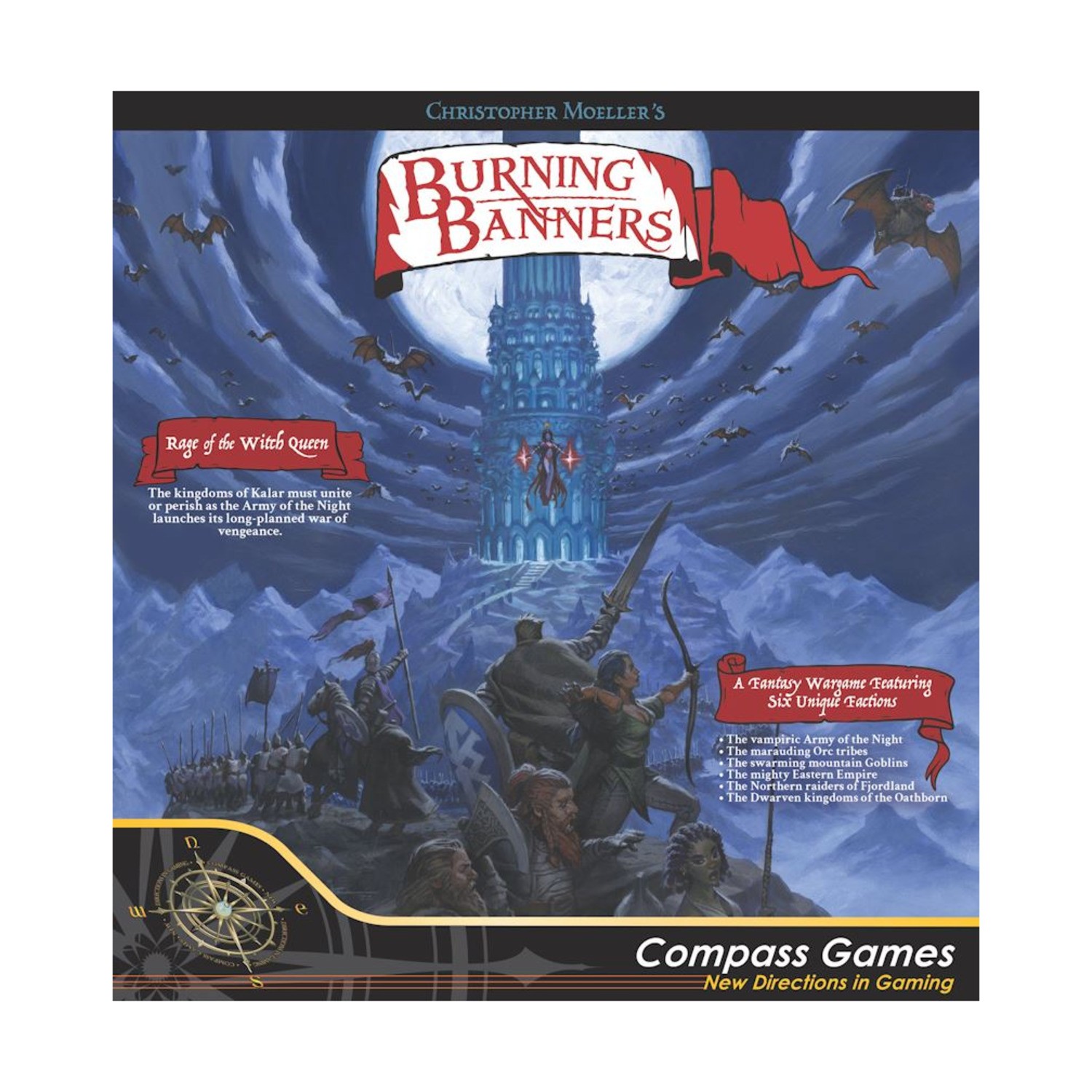 Compass Board Game Burning Banners – Rage of the Witch Queen Box SW (New)