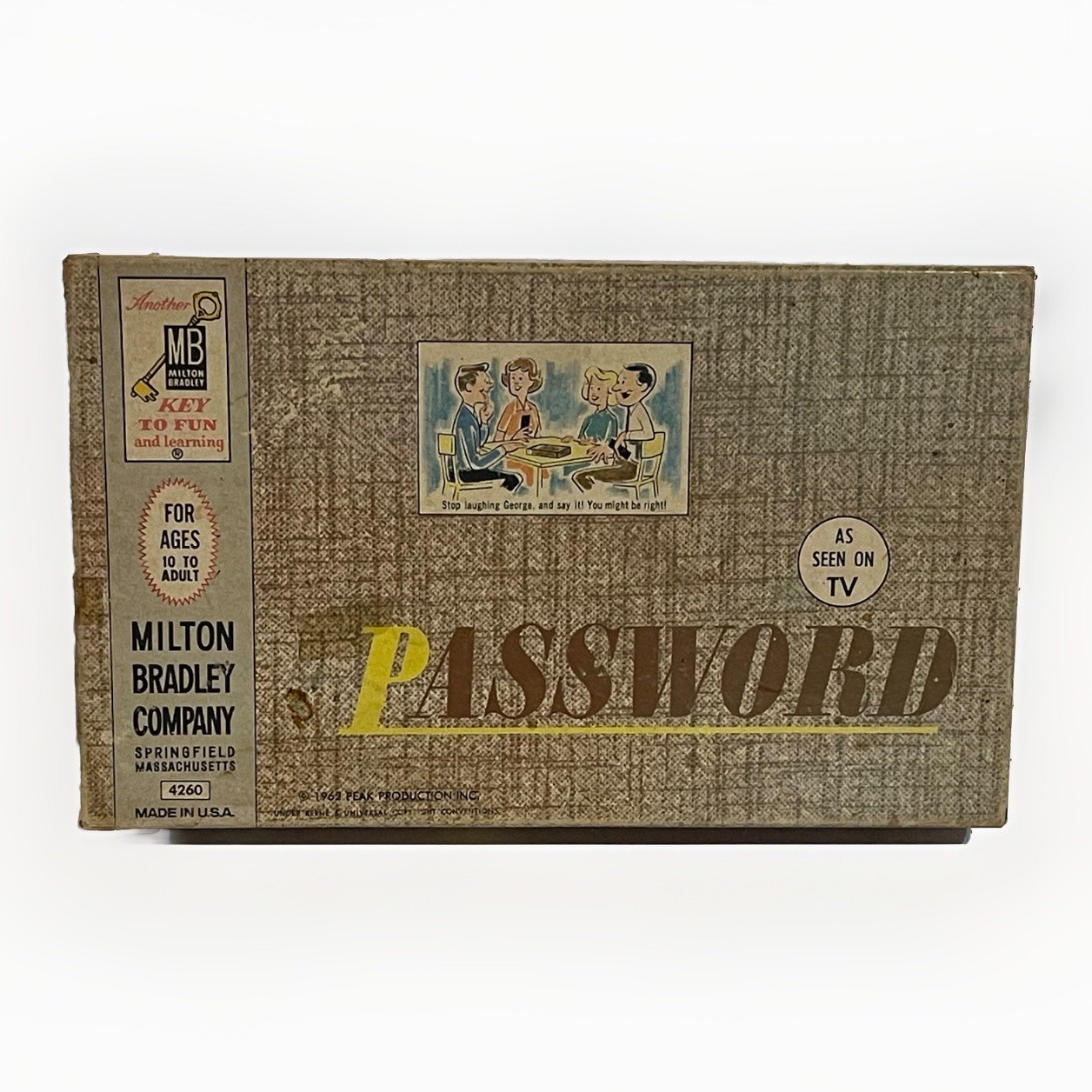 Vintage 1962 Password 12th Edition Board Game 4260 Milton Bradley Complete