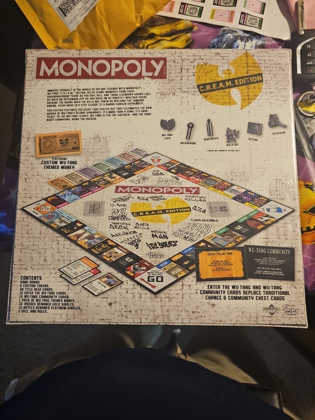 Wu Tang Clan MONOPOLY Board Game Cream (C.R.E.A.M. Edition) NEW SEALED 👐✅