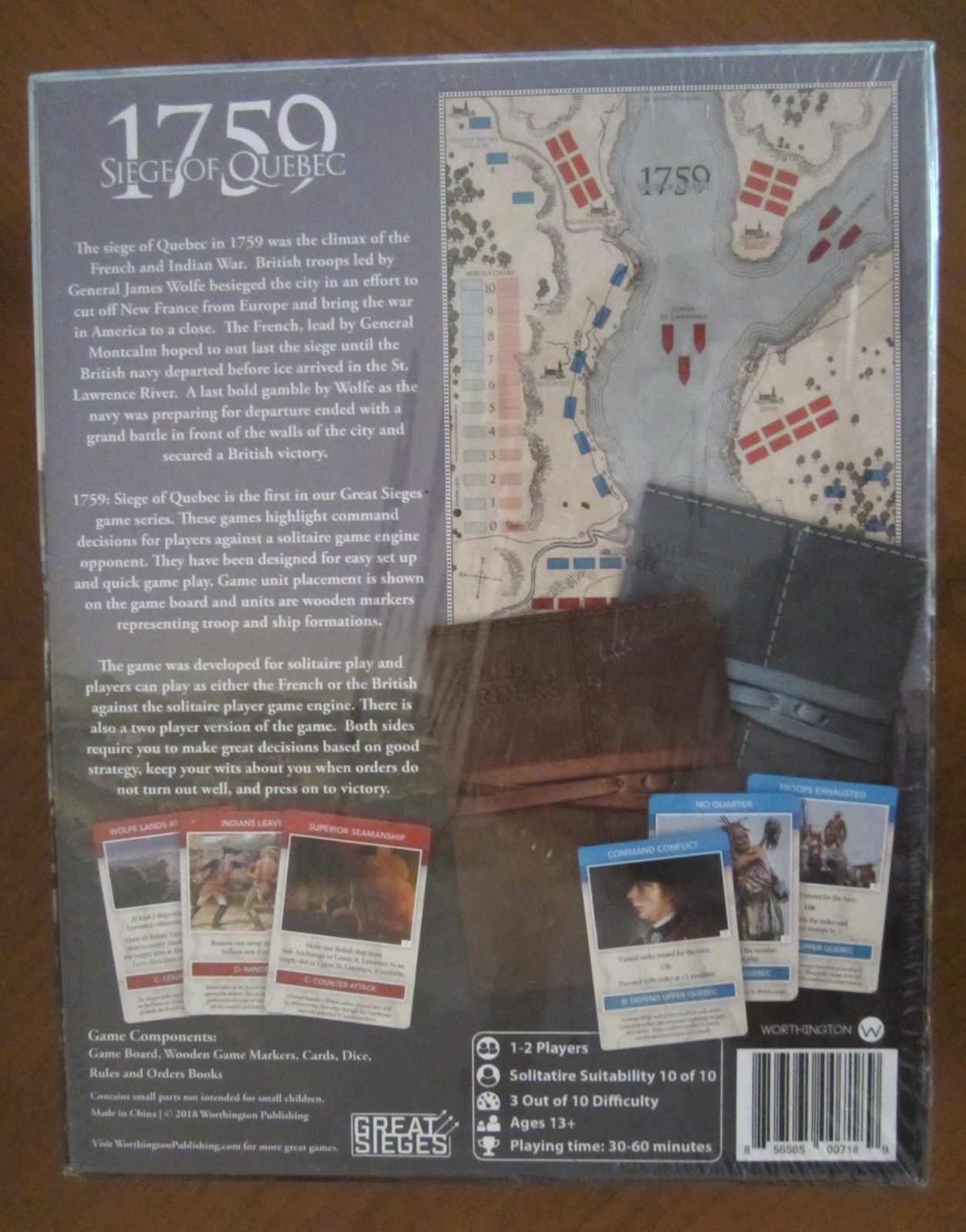 Worthington Wargames 1759 – Siege of Quebec (1st Ed) Shrink wrap