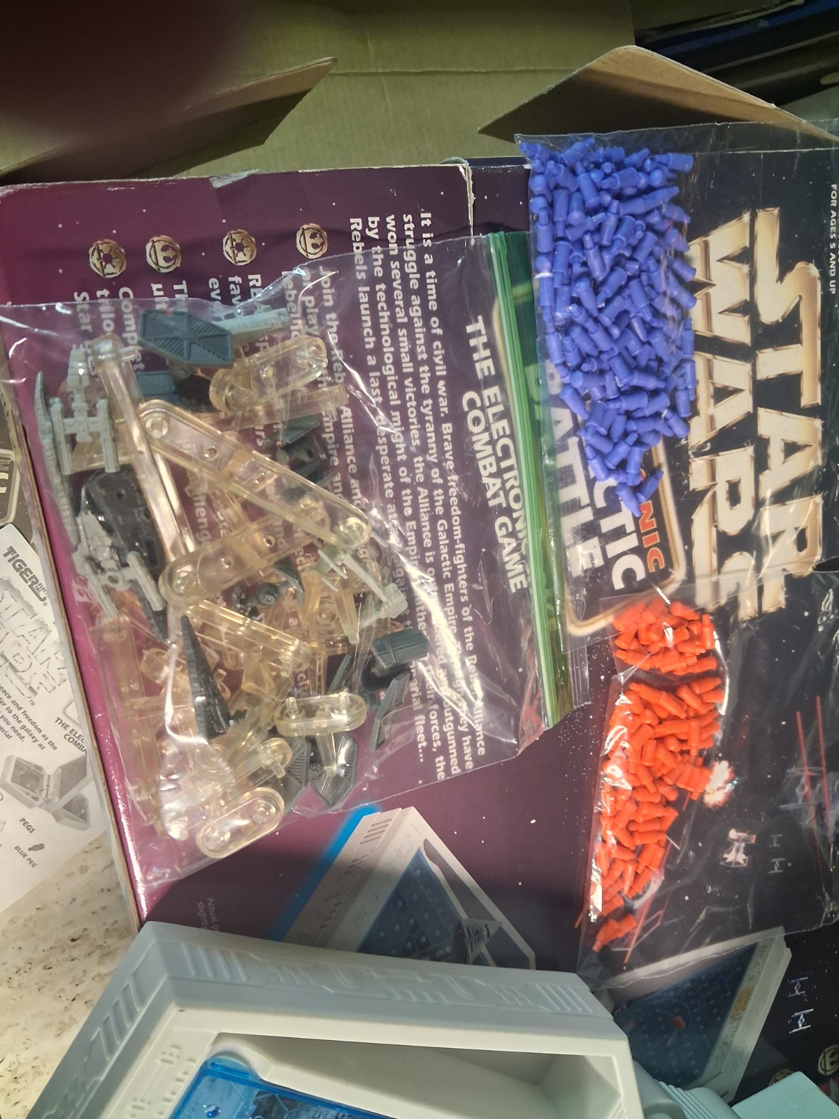Vintage Rare 1997 Star Wars Galactic Battle Battleship Board Game Tiger WORKS