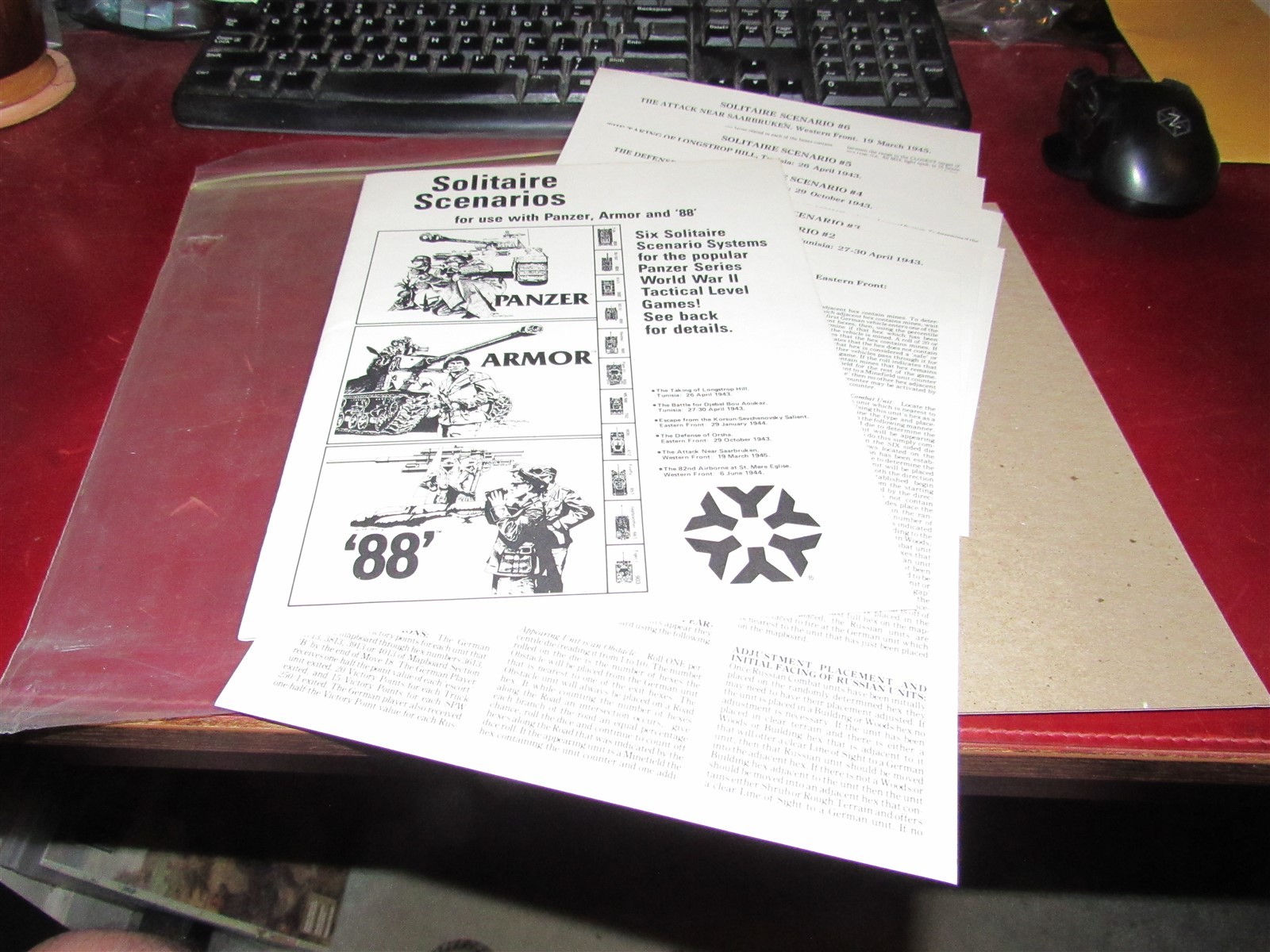 Yaquinto: Panzer / Armor / ’88 Solitaire Scenarios