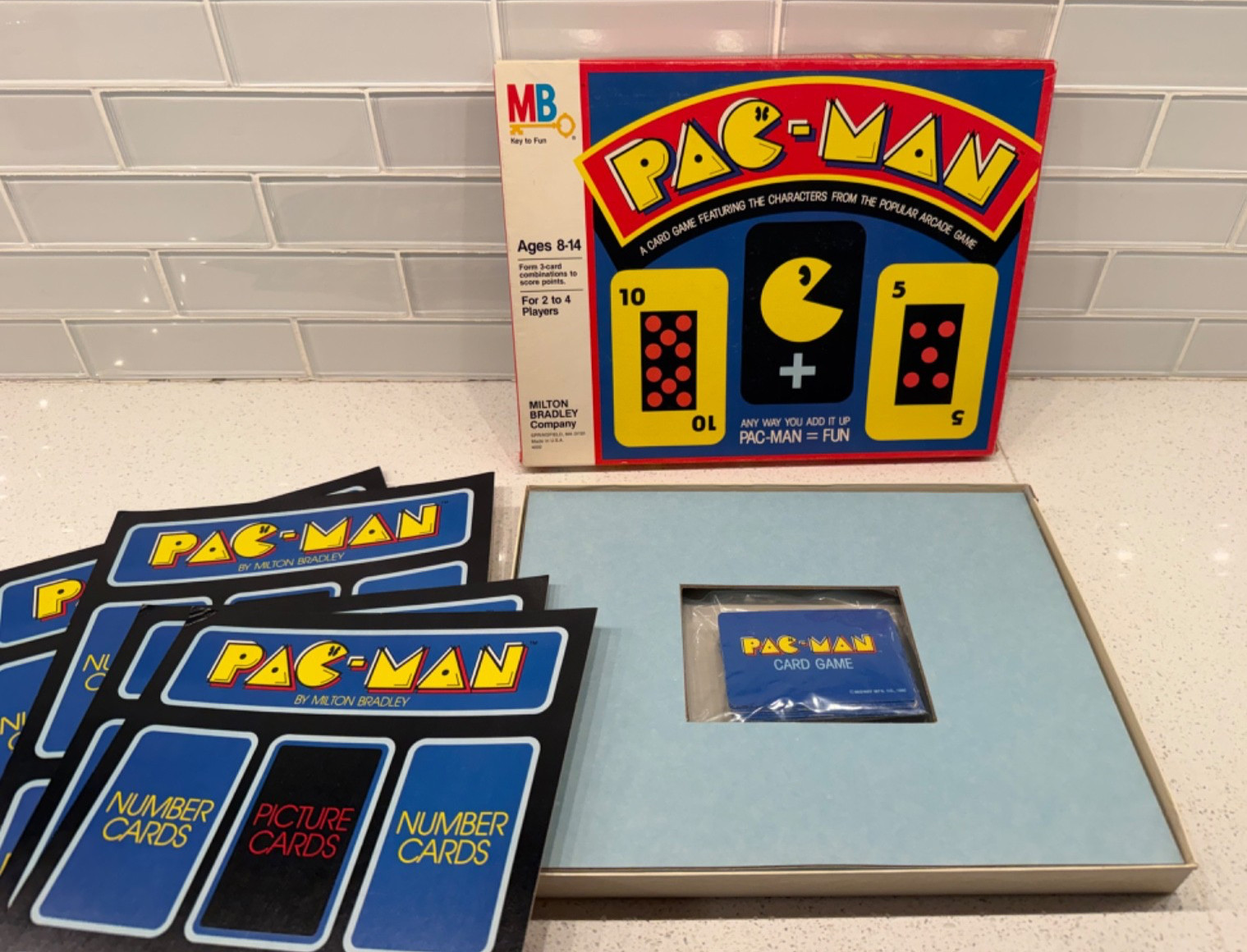 Vintage 1982 Pac-Man Card & Board Game Milton Bradley Arcade Classic COMPLETE!