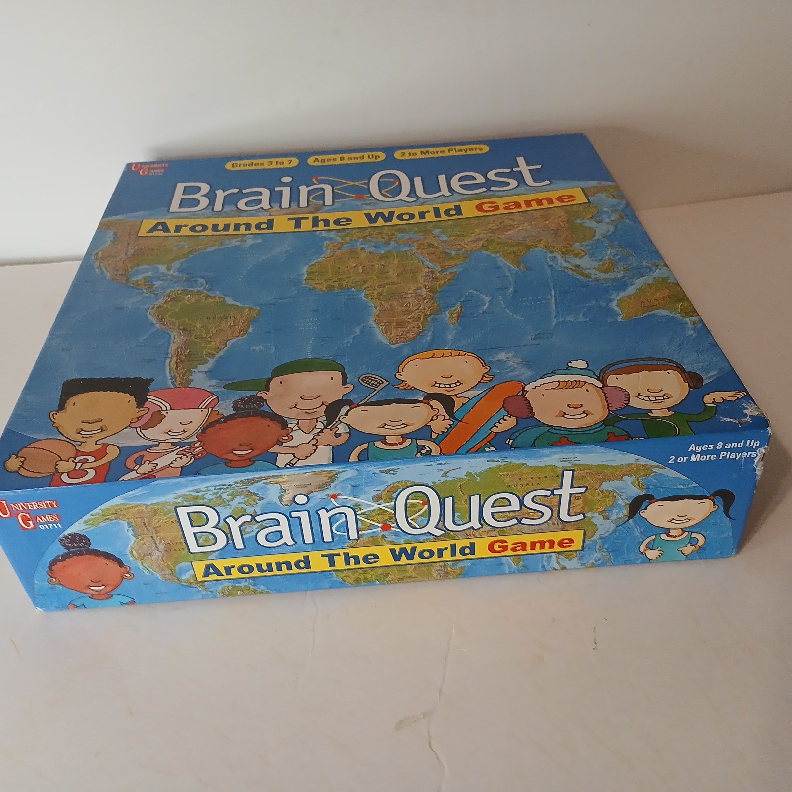 Brain Quest Around the World Geography Board Game Complete Homeschool Ages 8+