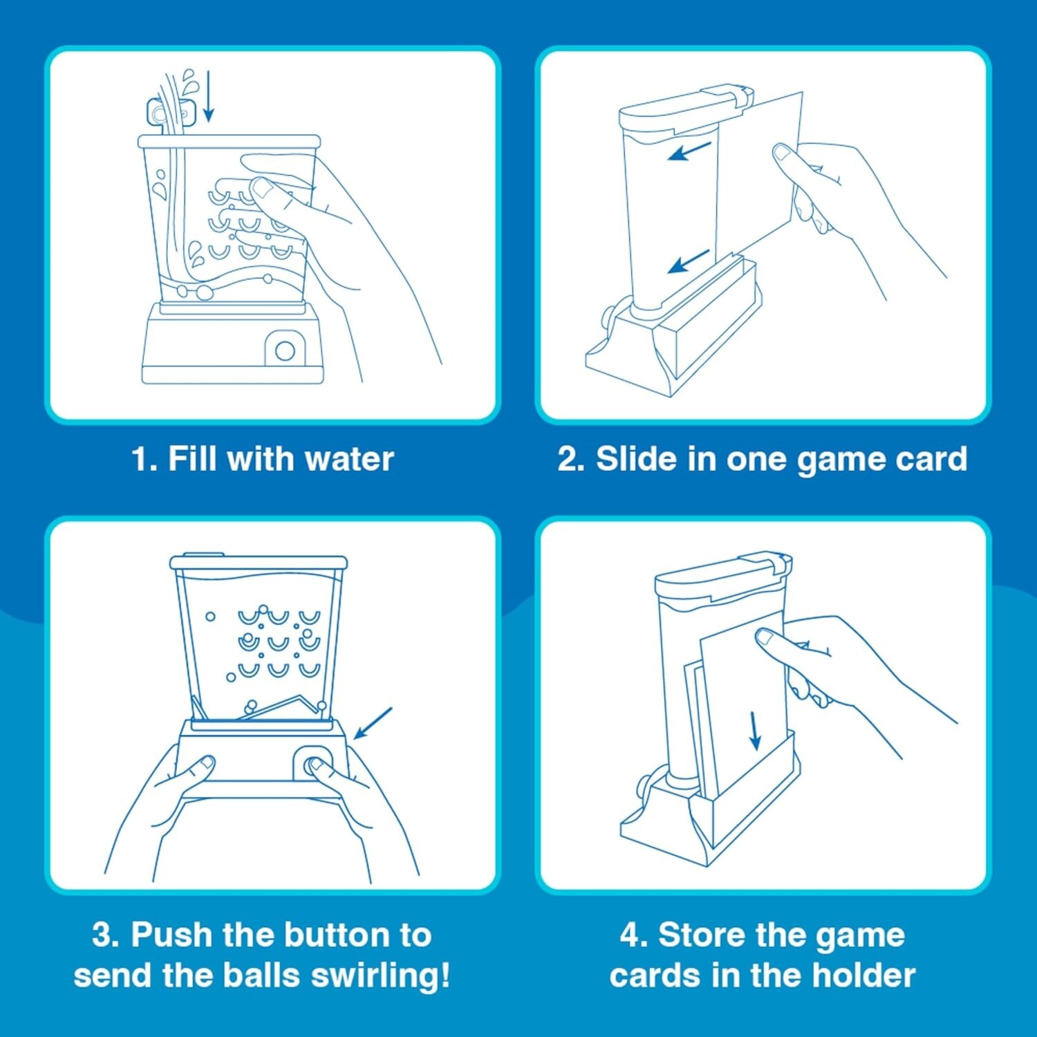 Original Waterfuls Classic Handheld Water Game – 6 Interchangeable Back Panels