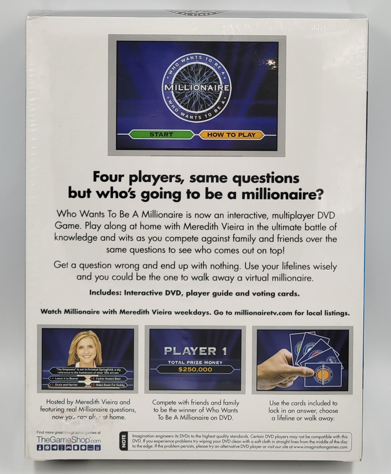 Who Wants To Be A Millionaire Multi Player DVD Game. Brand New! Sealed!