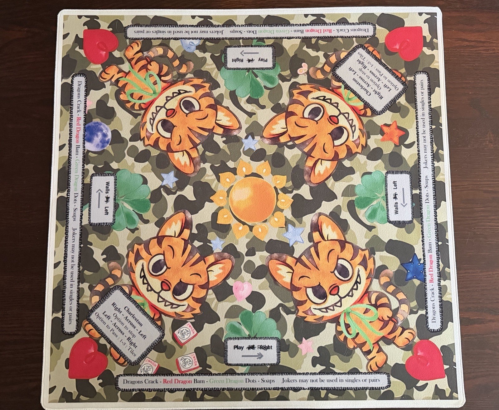 Mahjong Mats- Neoprene- Unbranded- You Choose- 6 Different Designs Available