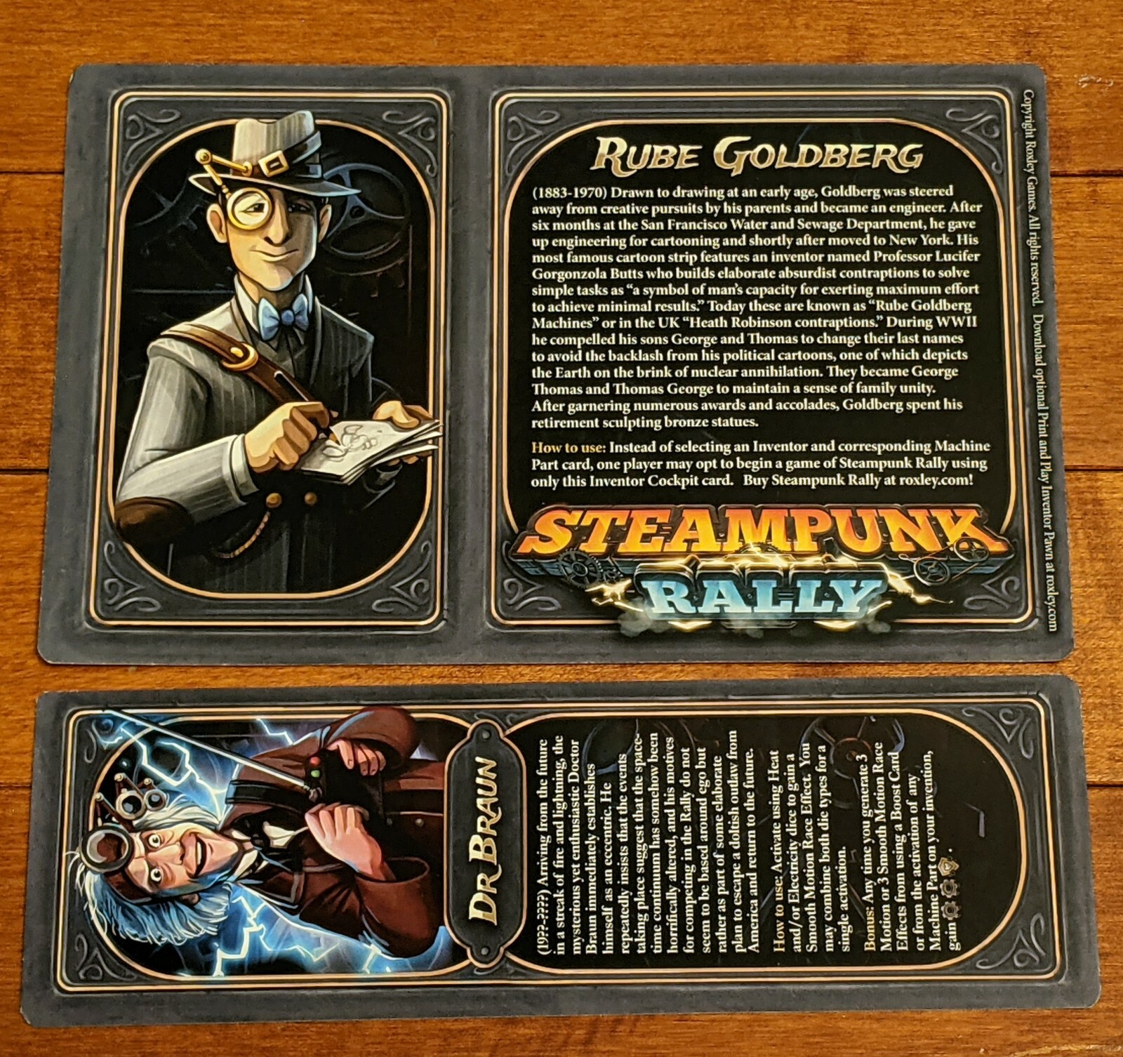 Steampunk Rally Rube Goldberg + Dr Braun Promo Set Dice Tower 2016